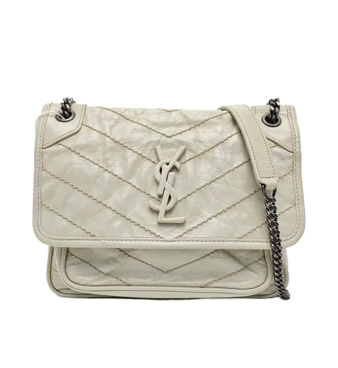 Saint Laurent Paris Saint Laurent Paris YSL NIKI Small beige cowhide leather quilted Vshoulder bag r Size ONE SIZE - 1 Thumbnail