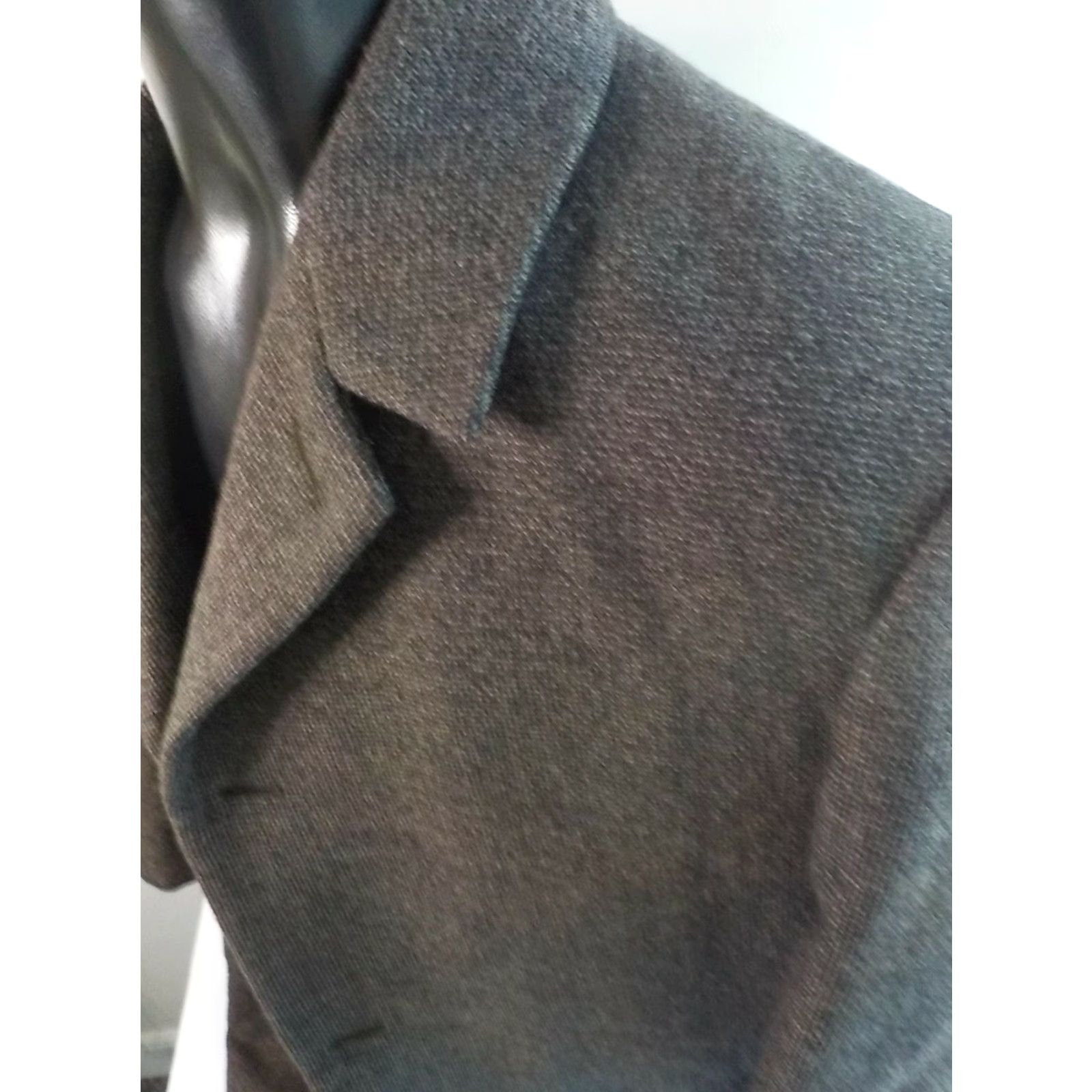 Calvin Klein CALVIN KLEIN Men's Wool Single Breasted Overcoat Brown Lined Size LARGE Size US L / EU 52-54 / 3 - 5 Thumbnail