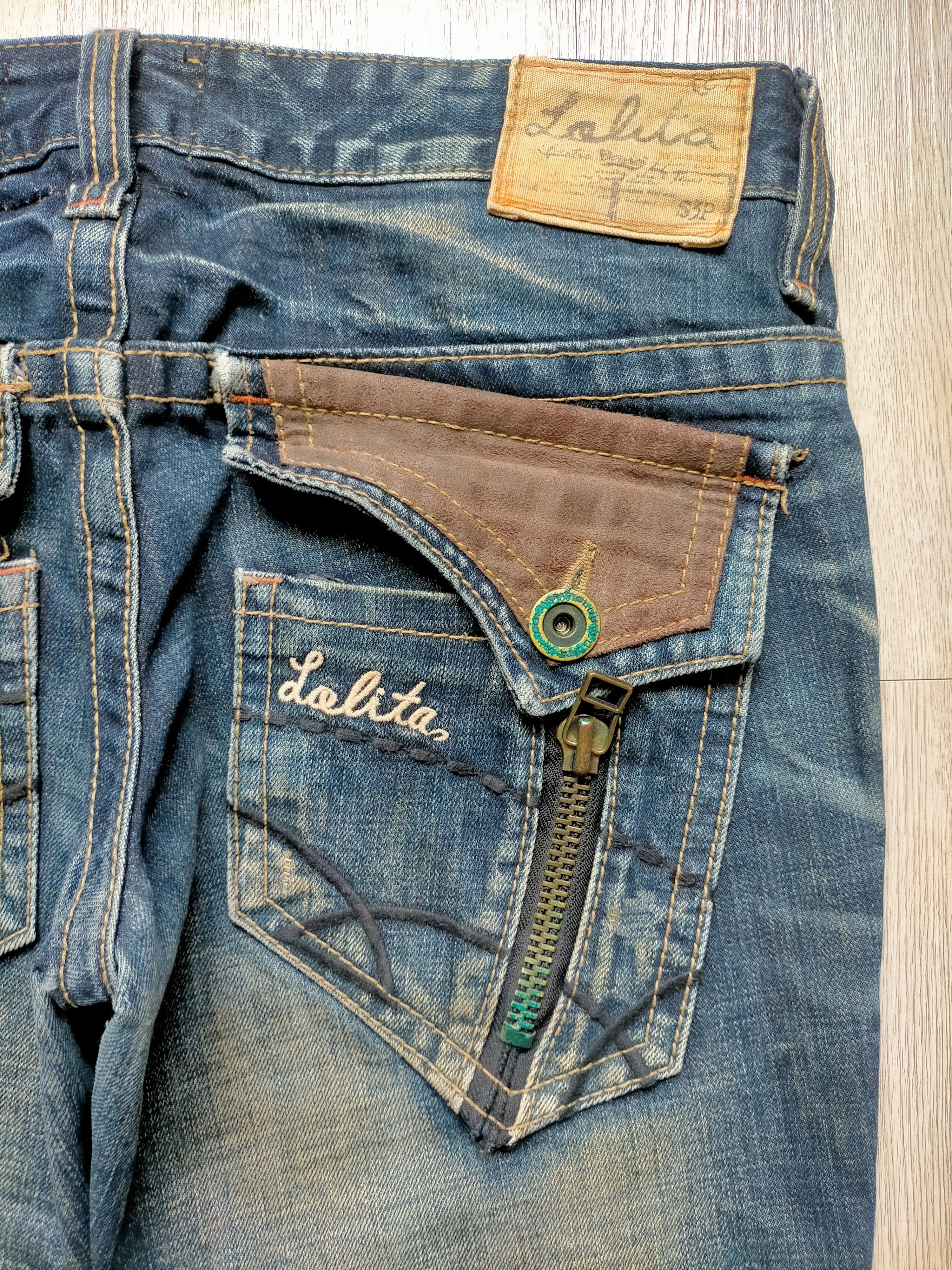 If Six Was Nine Flare Jeans Lolita Embroidered Multizipped Boot cut Denim Size US 33 - 13 Thumbnail