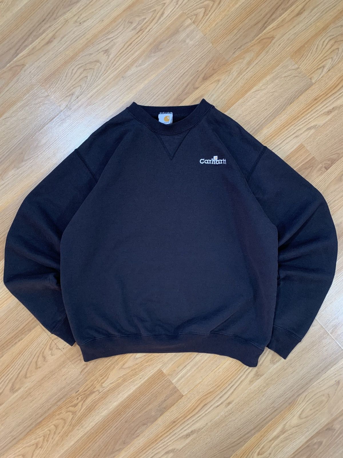 Carhartt Sz L - Vintage Carhartt Crewneck Fleece Sweatshirt (Black) Size US L / EU 52-54 / 3 - 1 Thumbnail