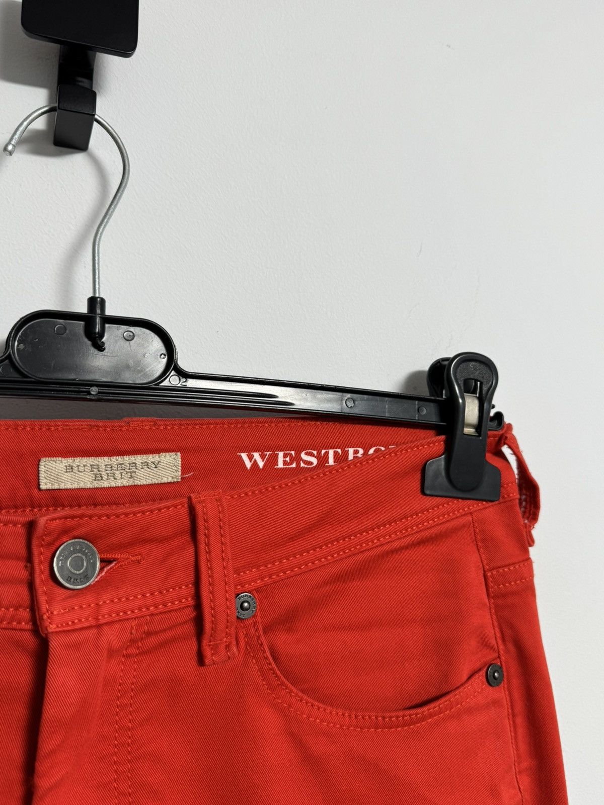 Burberry Burberry Brit Women’s Pants Luxury Red Skinny Size 27" / US 4 / IT 40 - 7 Thumbnail