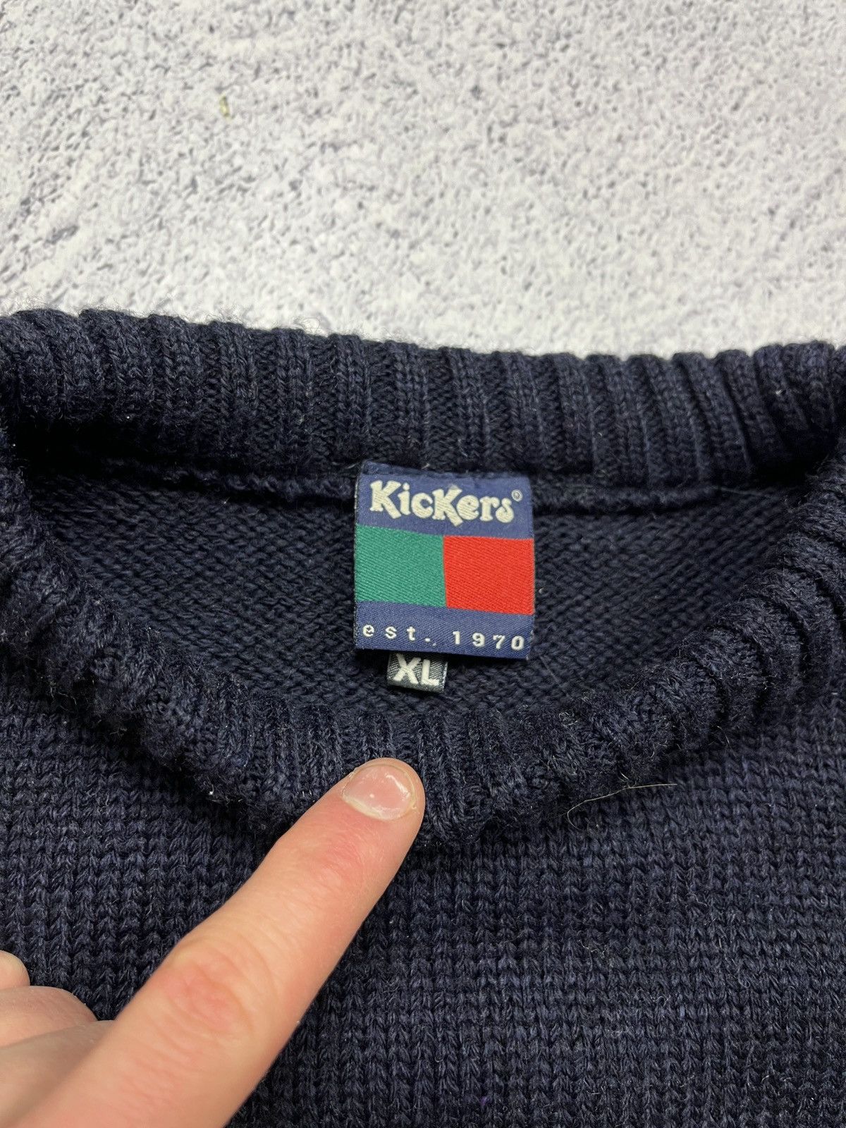 Kickers Vintage Kickers Big Spellout Logo Knit Sweater Baggy 90’s Size US L / EU 52-54 / 3 - 7 Thumbnail