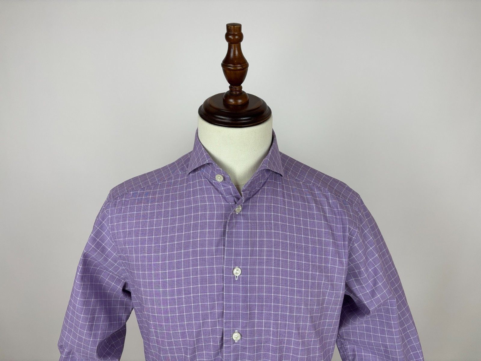 Eton Eton York Check Long Sleeve Dress Shirt Size 39 15.5 Slim Size US M / EU 48-50 / 2 - 4 Thumbnail