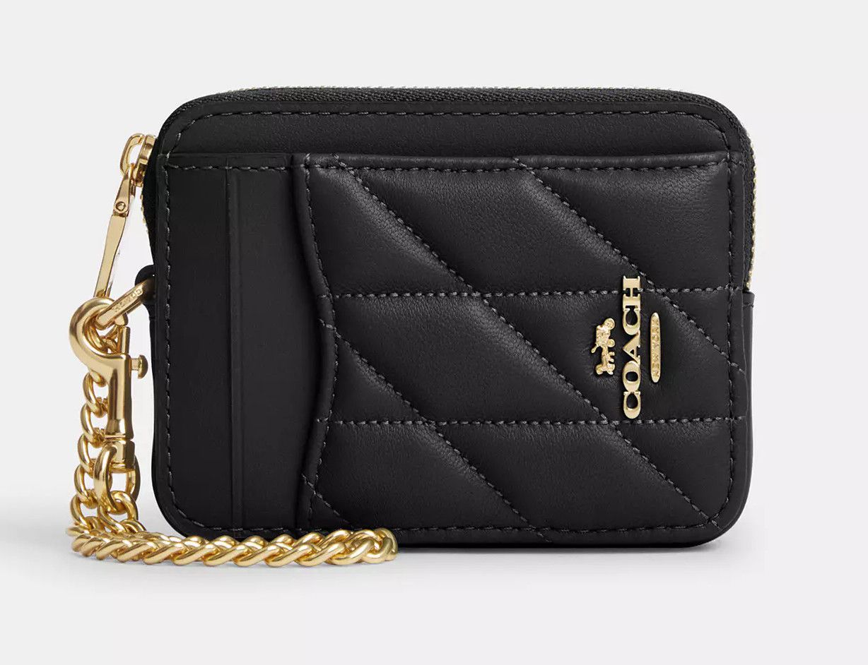 Coach NWT Coach Zip Card Case With Quilting CZ467 Size ONE SIZE - 4 Thumbnail