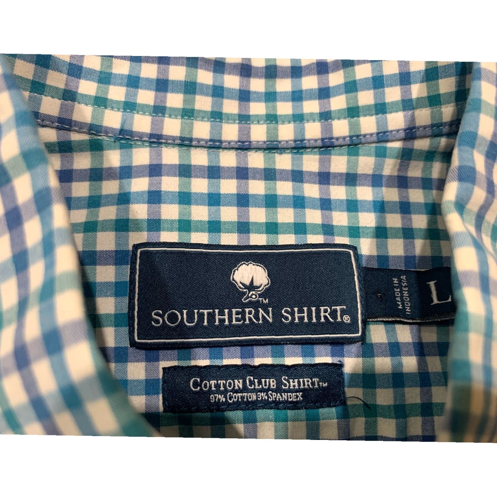 Vintage Southern Cotton Club Plaid Button Up Shirt Mens Large Size US L / EU 52-54 / 3 - 3 Thumbnail