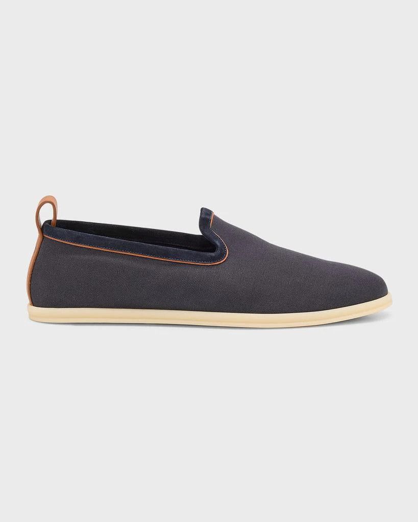 Loro Piana o1w1db10125 FAN2463 Venice Walk Loafers in Navy Blue Size US 10 / EU 43 - 1 Thumbnail