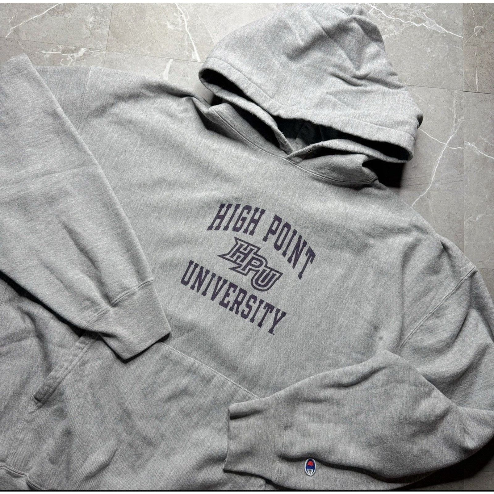 Vintage Vintage High Point University Champion Reverse Weave Hoodie Size US XXL / EU 58 / 5 - 1 Thumbnail