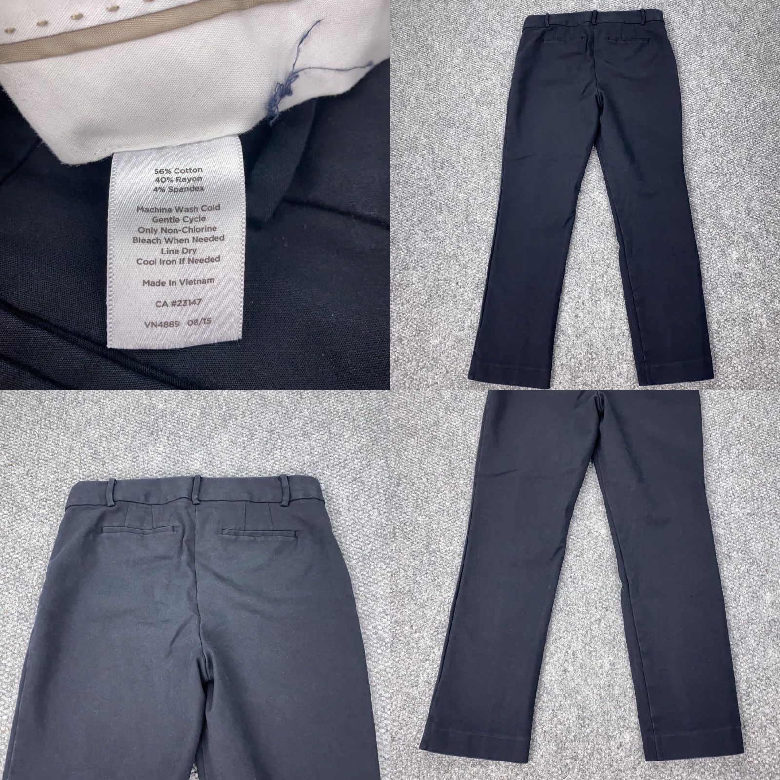 Talbots Talbots Pants Womens 8P Petite Black Newport Stretch Ankle Chino Trousers Size 30" / US 8 / IT 44 - 8 Thumbnail