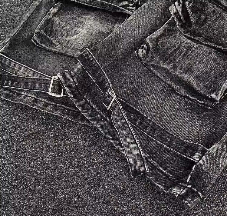 Japanese Brand × Jean Multi-pocket Bottom Belt Wide Leg Denim Jean Size US 32 / EU 48 - 7 Thumbnail