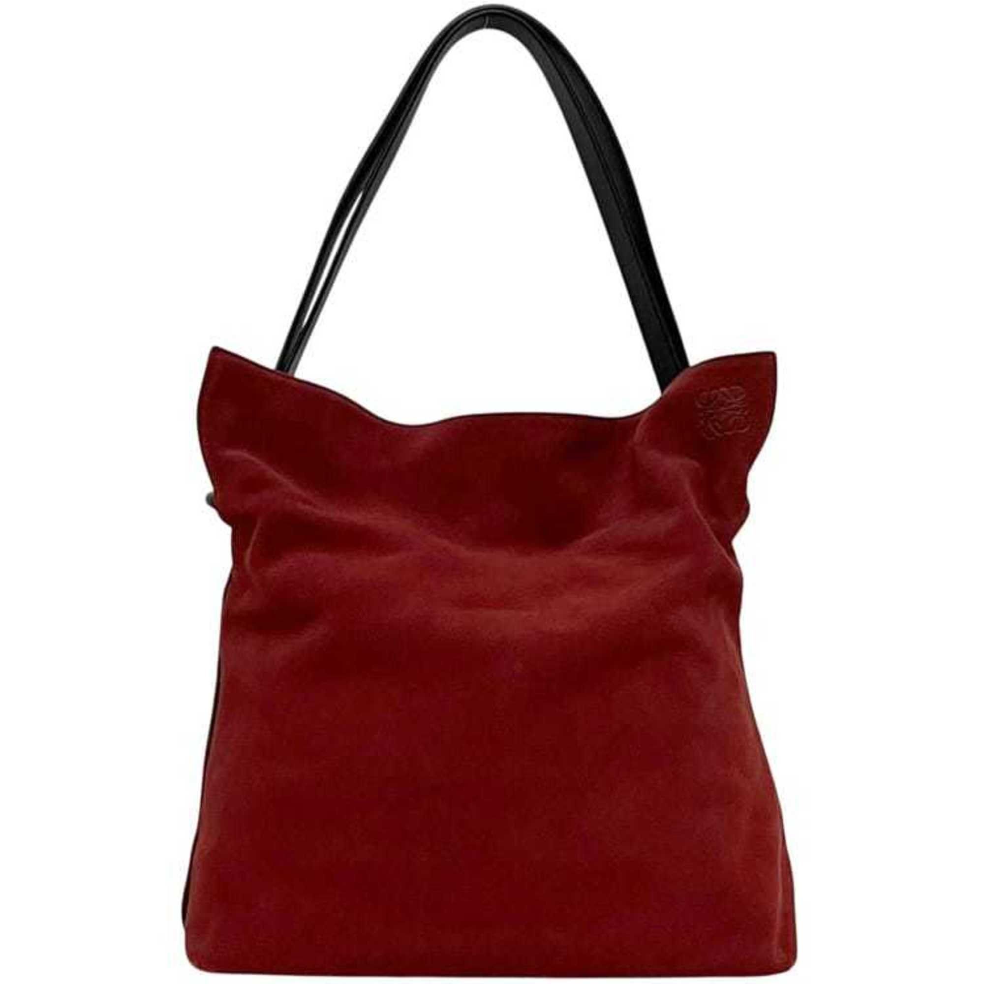 Loewe Loewe Flamenco Knot Tote Bag F-25195 Red Anagram - Suede Leather 061507 LOEWE Black Crossbody Shoulder Women's Men's Size ONE SIZE - 1 Thumbnail