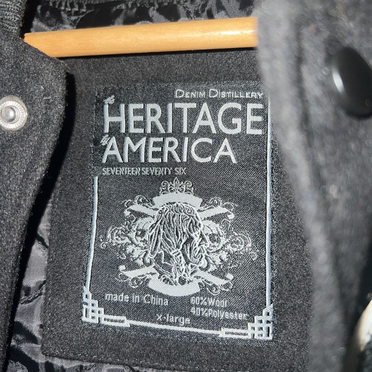 Other Heritage America "Lone Wolf" Varsity Bomber Jacket Size US XL / EU 56 / 4 - 5 Thumbnail