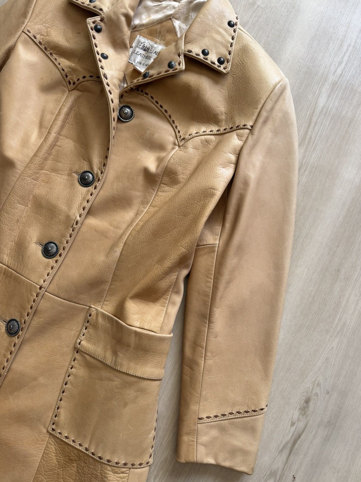Vintage Vintage Alamo Leather Wear Western Coat Sz S USA *Flaws Size S / US 4 / IT 40 - 3 Thumbnail