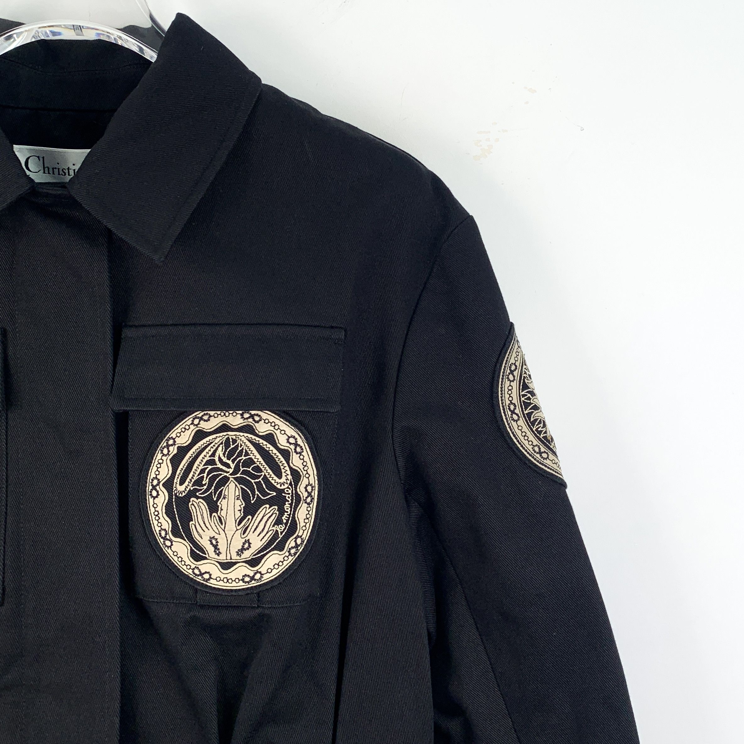 Dior Dior Black Embroidered Cotton Jacket (M) Size US M / EU 48-50 / 2 - 5 Thumbnail