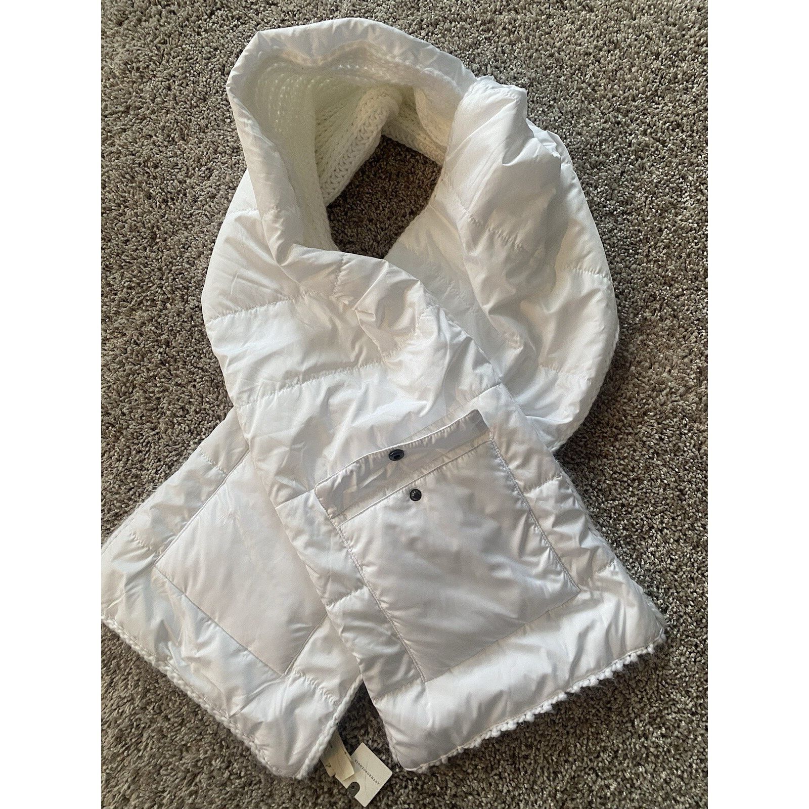 Anthropologie Anthropologie Scarf, MARLEY PUFFER Pocket Knit 11"W NWT Size ONE SIZE - 2 Thumbnail