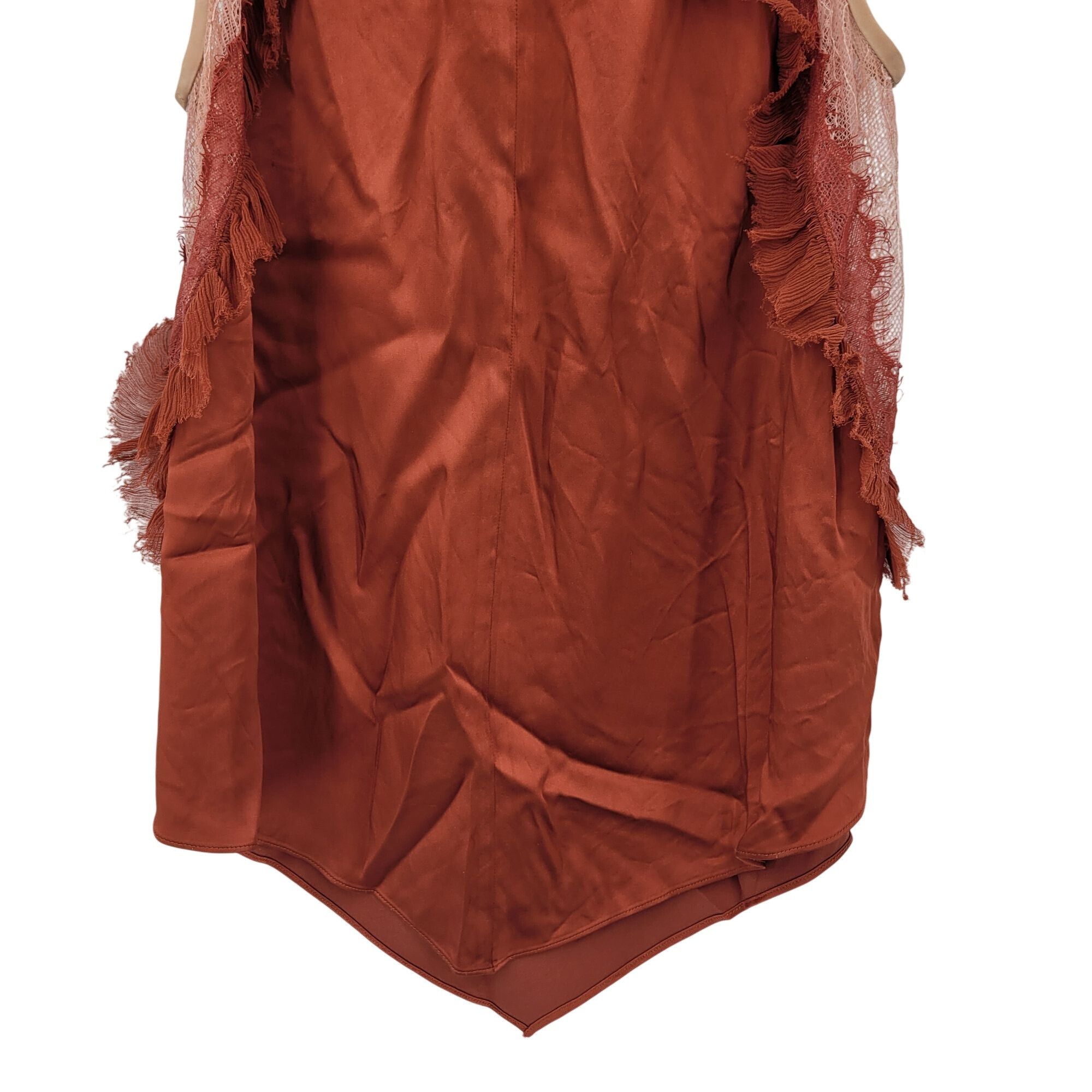 Jonathan Simkhai Jonathan Simkhai Feminine Ruffled Lace Top Blouse Sz M Rust Size M / US 6-8 / IT 42-44 - 10 Thumbnail