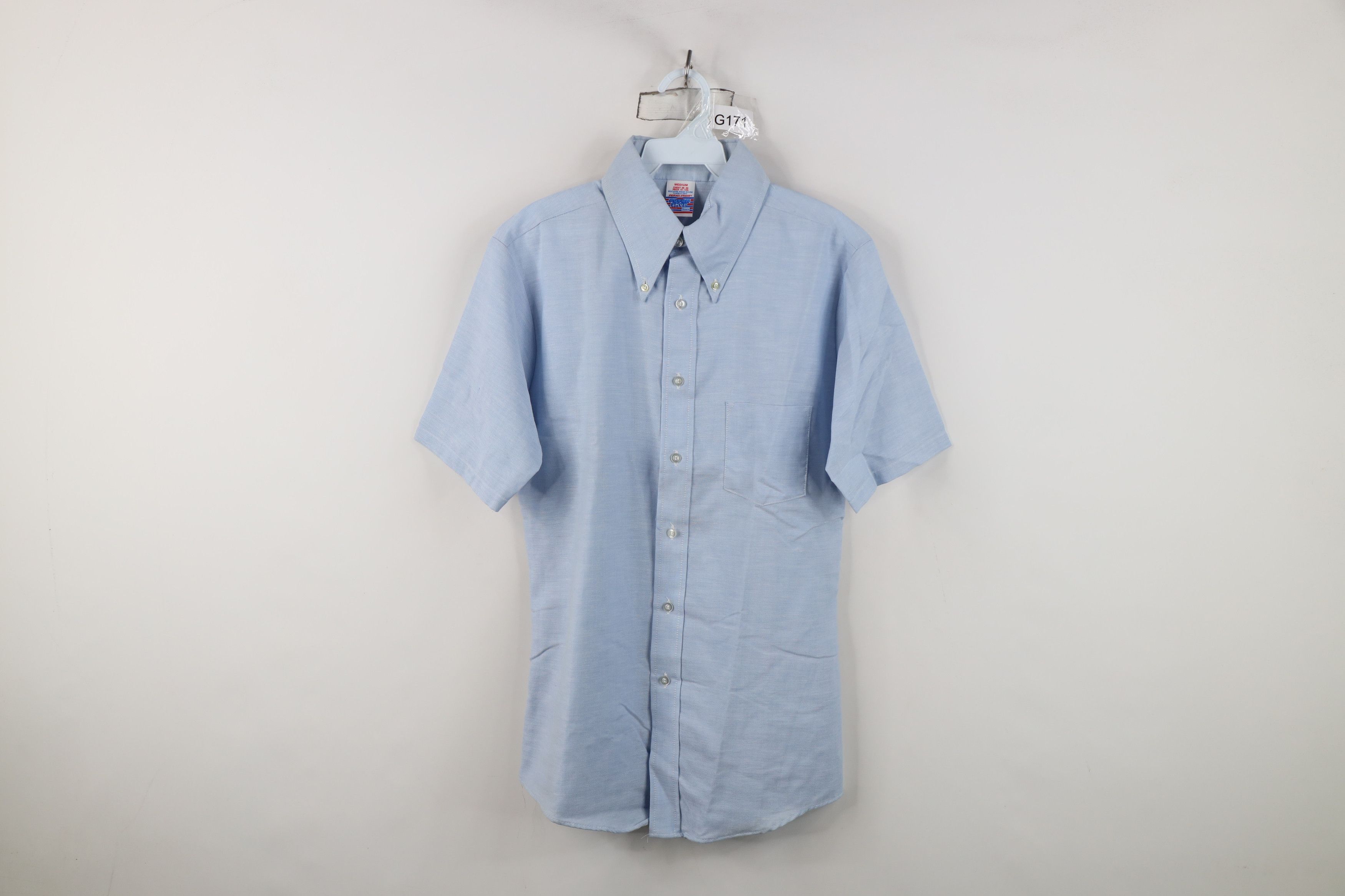 Vintage Deadstock Vintage 70s Streetwear Oxford Button Down Shirt Size US M / EU 48-50 / 2 - 1 Thumbnail