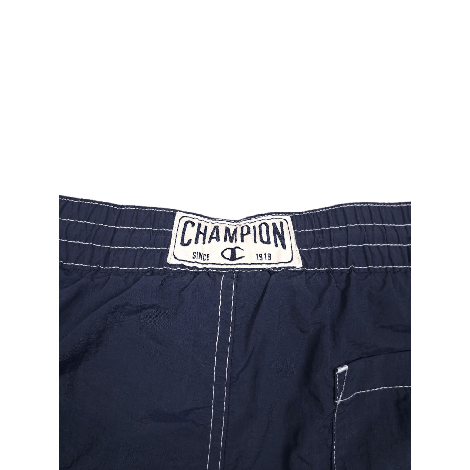 Champion × Vintage 💎 90's Vintage Champion Trunks Swimwear Shorts Logo Size US 33 - 4 Thumbnail