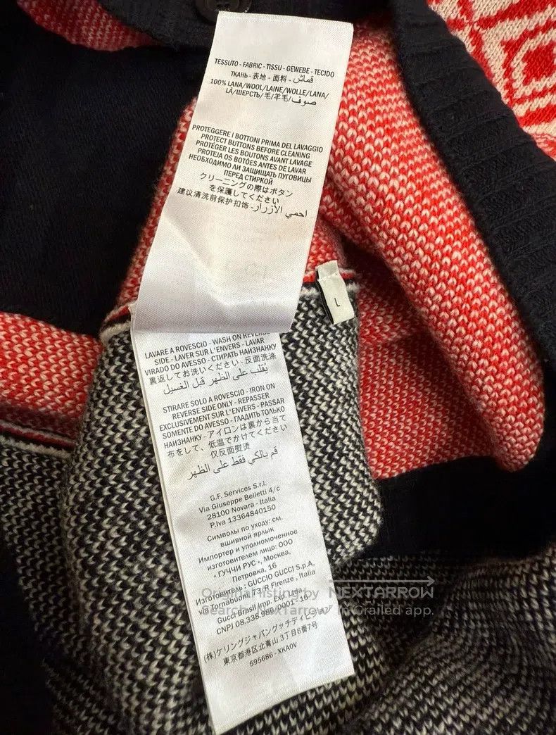 Gucci Gucci Red and white colour-matched diamond check coat Size L / US 10 / IT 46 - 6 Thumbnail