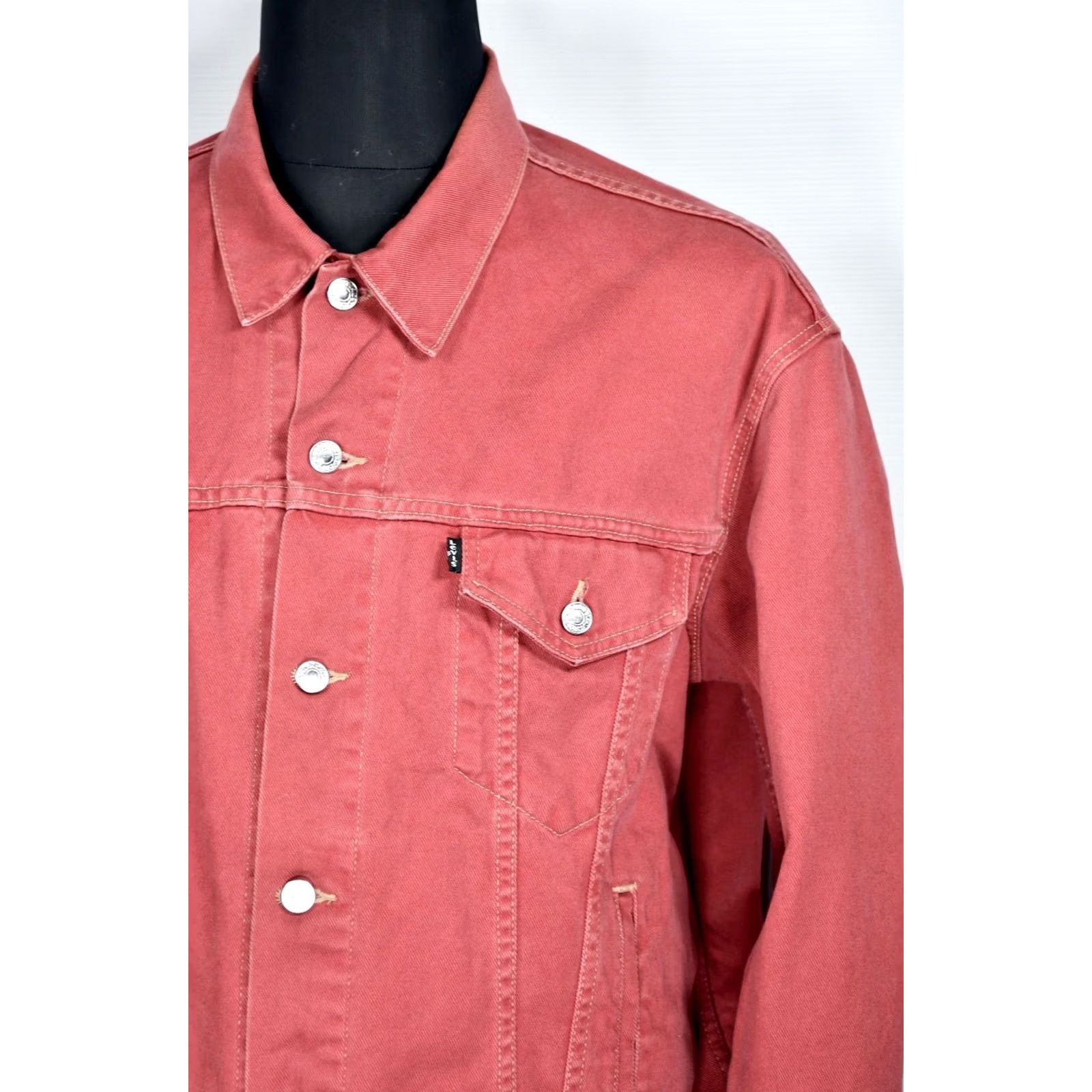 Levi's Levi's 70503-7783 Denim Jacket Black 2XL Trucker Vintage 90s Men Jacket US-Imported Croatia Burgundy Red - 6 Pockets Size US XXL / EU 58 / 5 - 3 Thumbnail