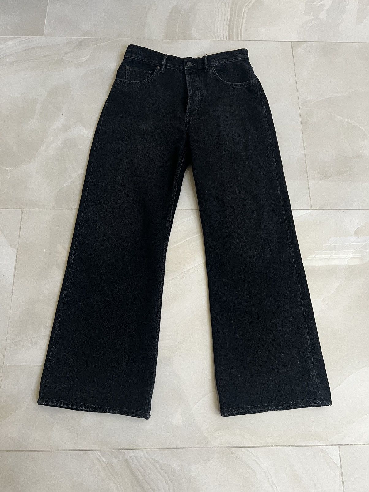 Acne Studios Acne Studios wide flared denim 1978 ”Vintage Black” | Grailed