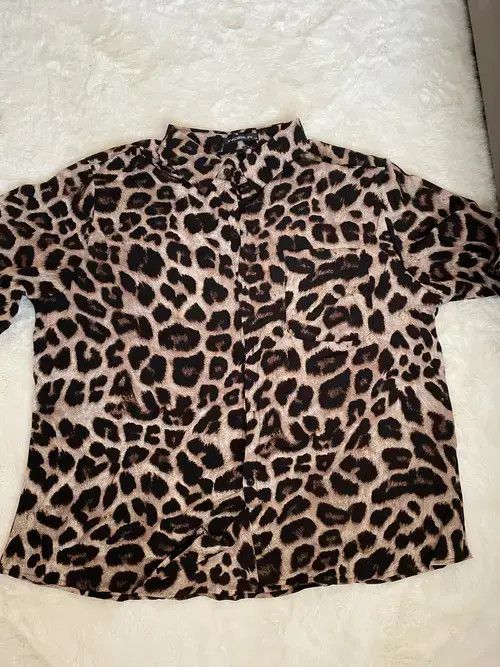Other Summer Leopard Print Shirt Men Short Sleeve Streetwear Size US L / EU 52-54 / 3 - 3 Thumbnail