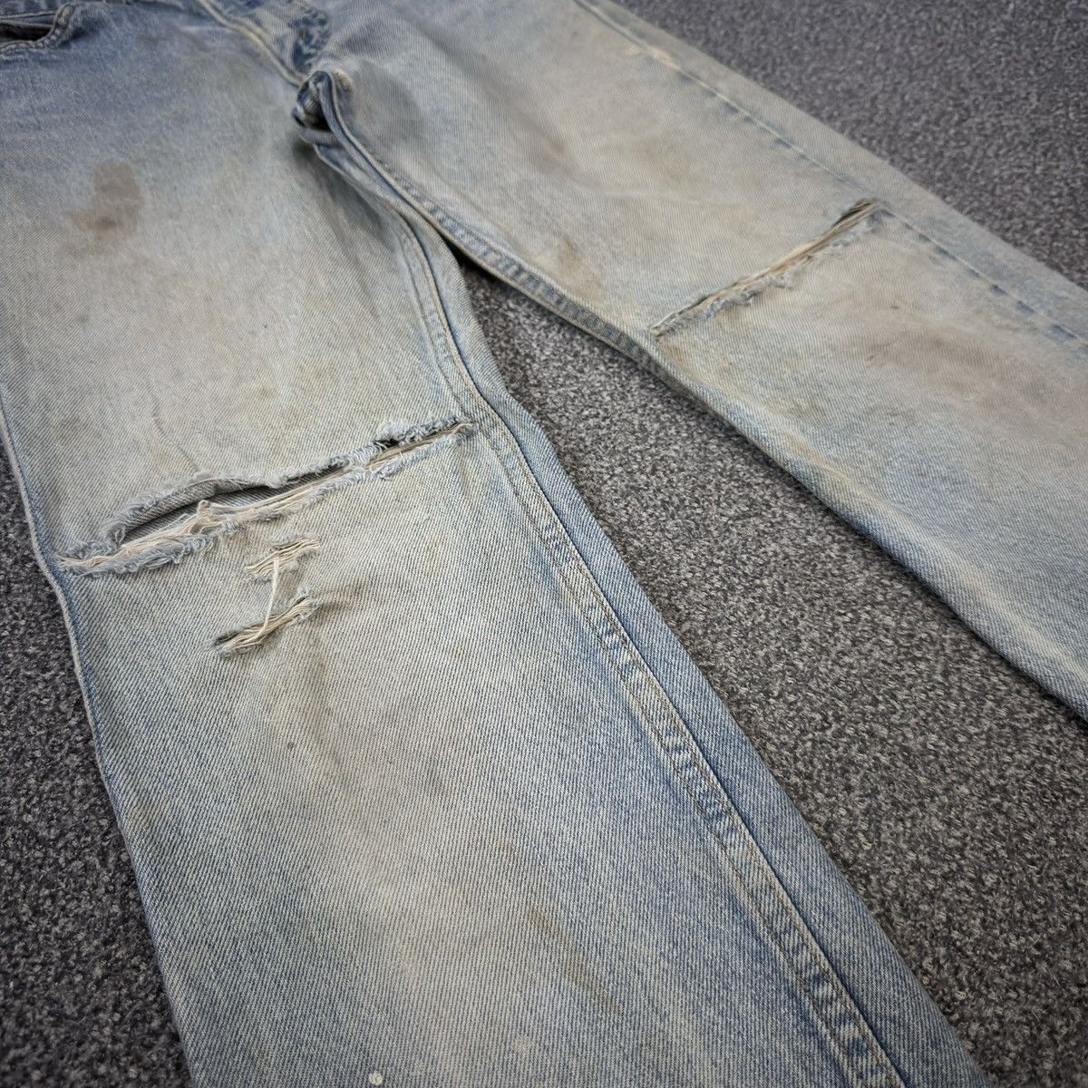 Levi's Vintage Clothing Insane Destroyed ‼️ Flared 1997 Levis 517 Bootcut Washed Size US 30 / EU 46 - 6 Thumbnail