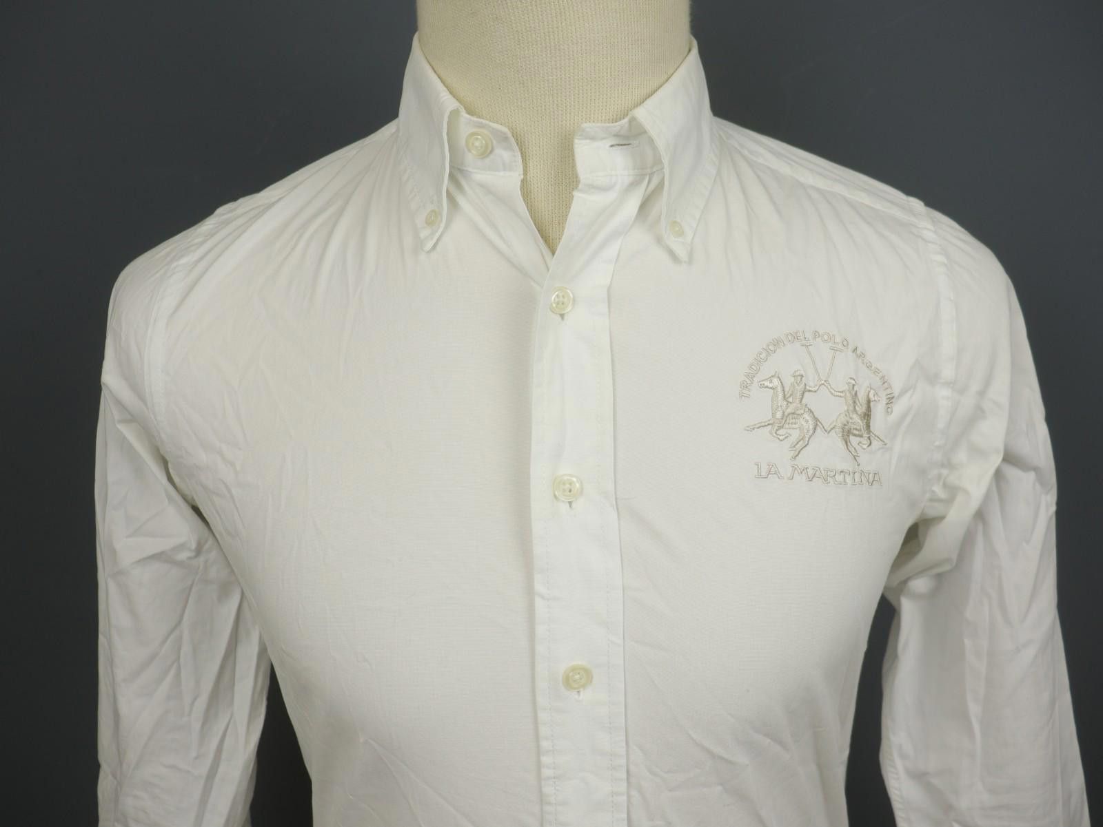 La Martina LA MARTINA White Cotton Collared Button-Down Shirt Size S Size US S / EU 44-46 / 1 - 2 Thumbnail