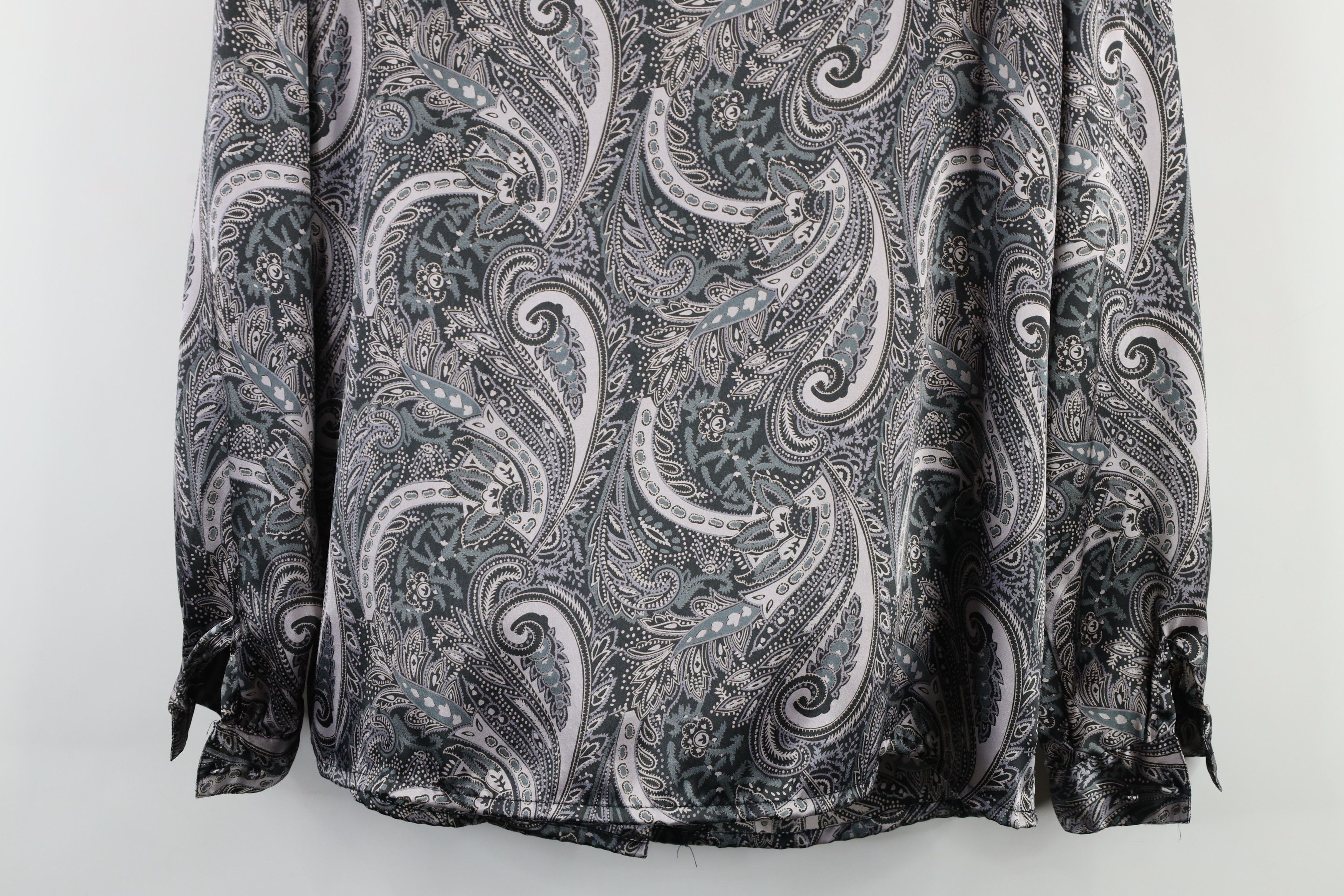 Vintage Vintage 90s Streetwear Paisley Blazer Button Shirt USA Size XL / US 12-14 / IT 48-50 - 9 Thumbnail