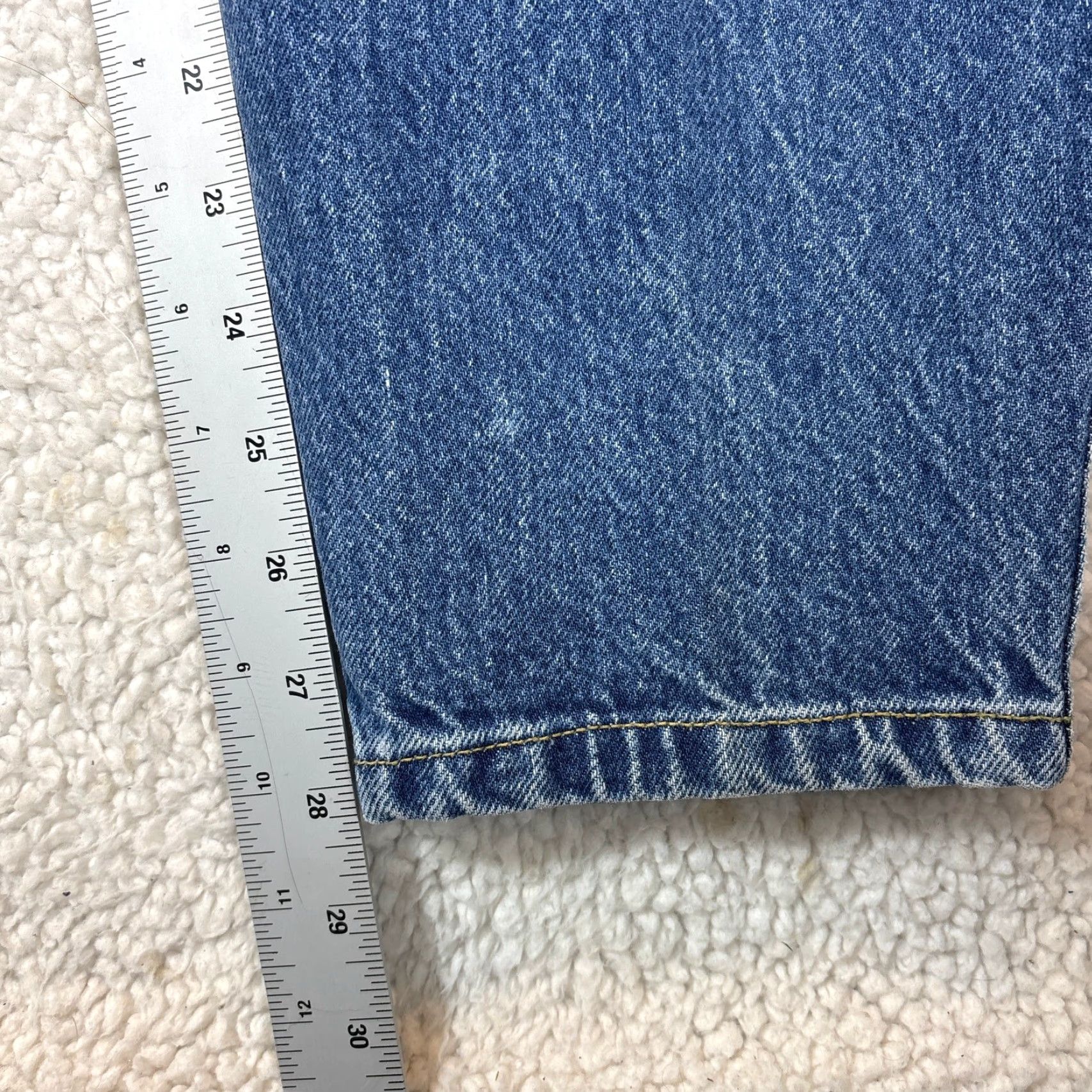 Vintage VINTAGE SOON Georges Marciano Jeans Womens 32 Blue Denim Tapered High Rise USA Size 27" / US 4 / IT 40 - 5 Thumbnail