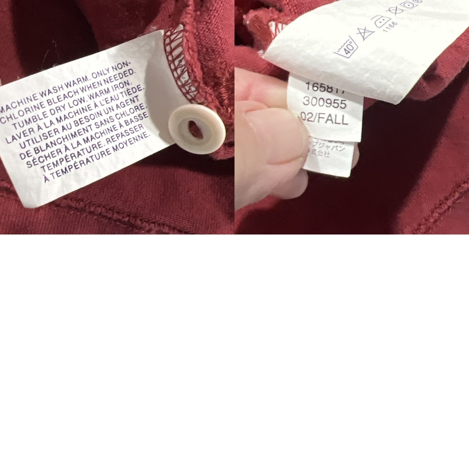Gap VINTAGE GAP Rugby Shirt Men M Burgundy Navy Stripe Y2K Collar Cotton Size US M / EU 48-50 / 2 - 9 Thumbnail