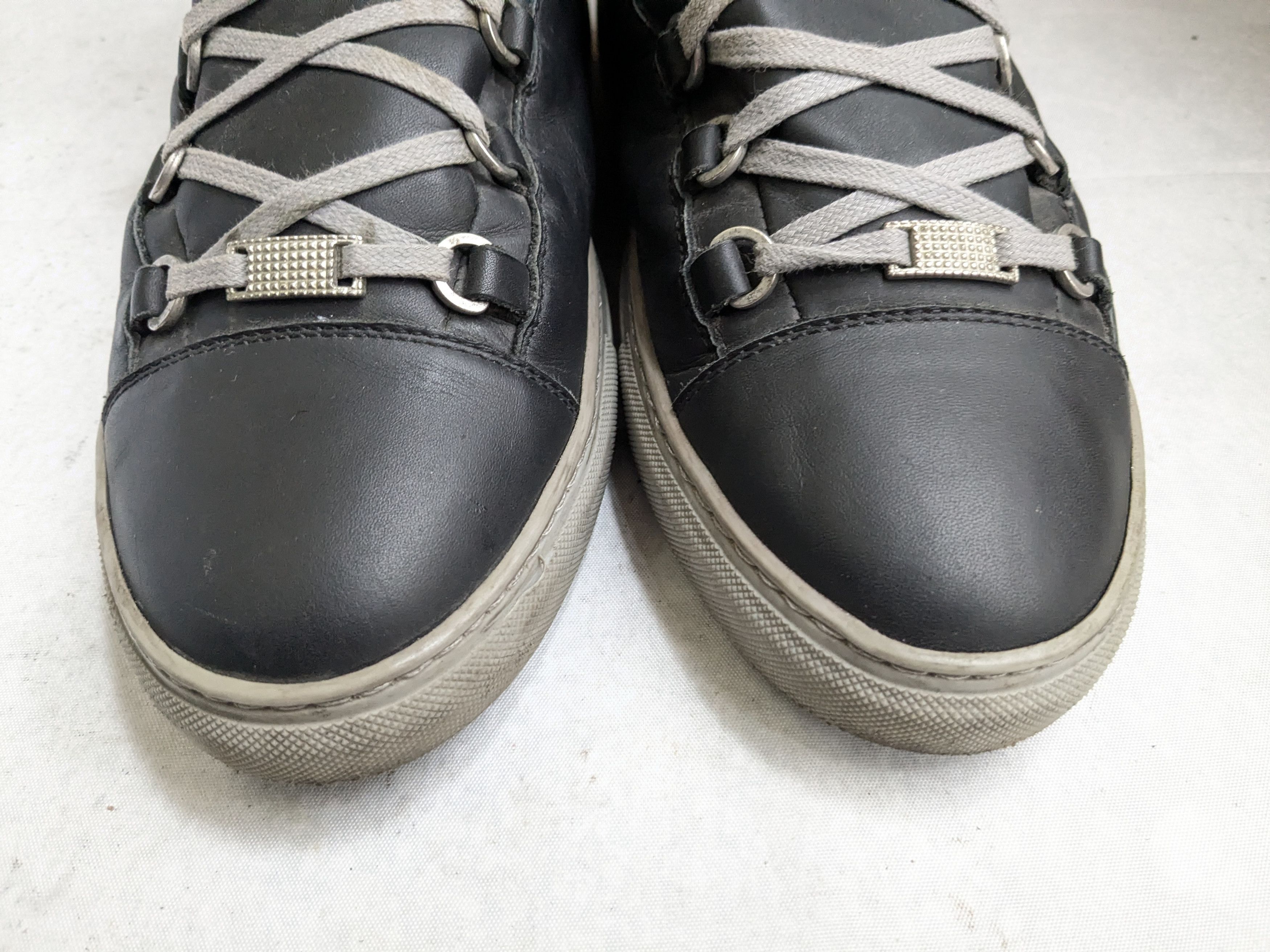 Balenciaga Balenciaga Arena Sneakers Black Gray 13 High Tops Leather Size US 13 / EU 46 - 2 Thumbnail