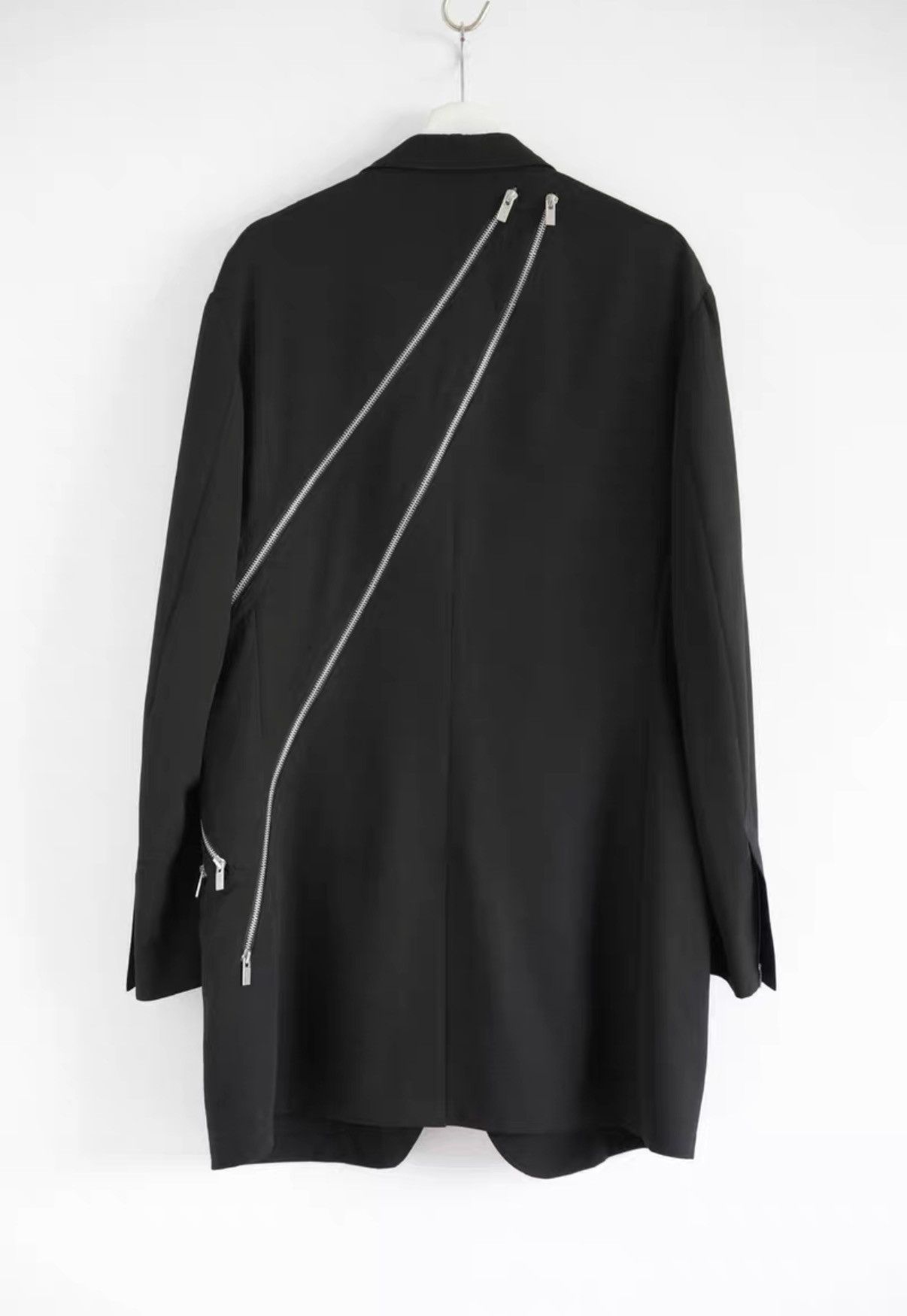 Yohji Yamamoto Yohji Yamamoto 22ss Oblique Zip Wool Blazer K4 Size US L / EU 52-54 / 3 - 2 Thumbnail