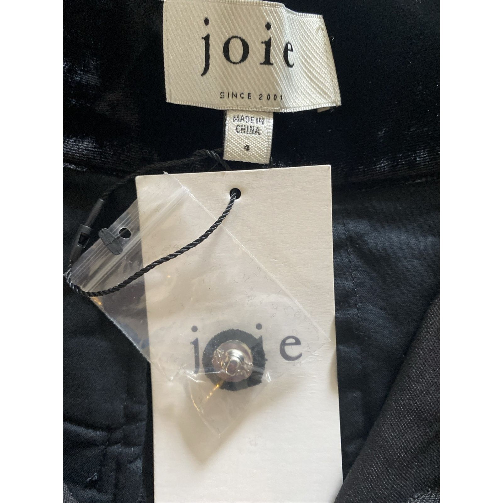 Joie Joie Farah High Waist Velvet Pants Women 4 Caviar Pockets Size 27" / US 4 / IT 40 - 4 Thumbnail