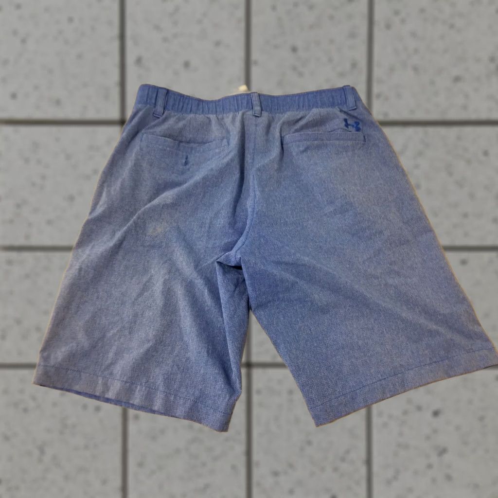 Under Armour Under Armour Mens Shorts 34 Athletic Blue Chino Khaki Training Golf Athletic Mens Shorts Blue 34 Size US 34 / EU 50 - 1 Thumbnail