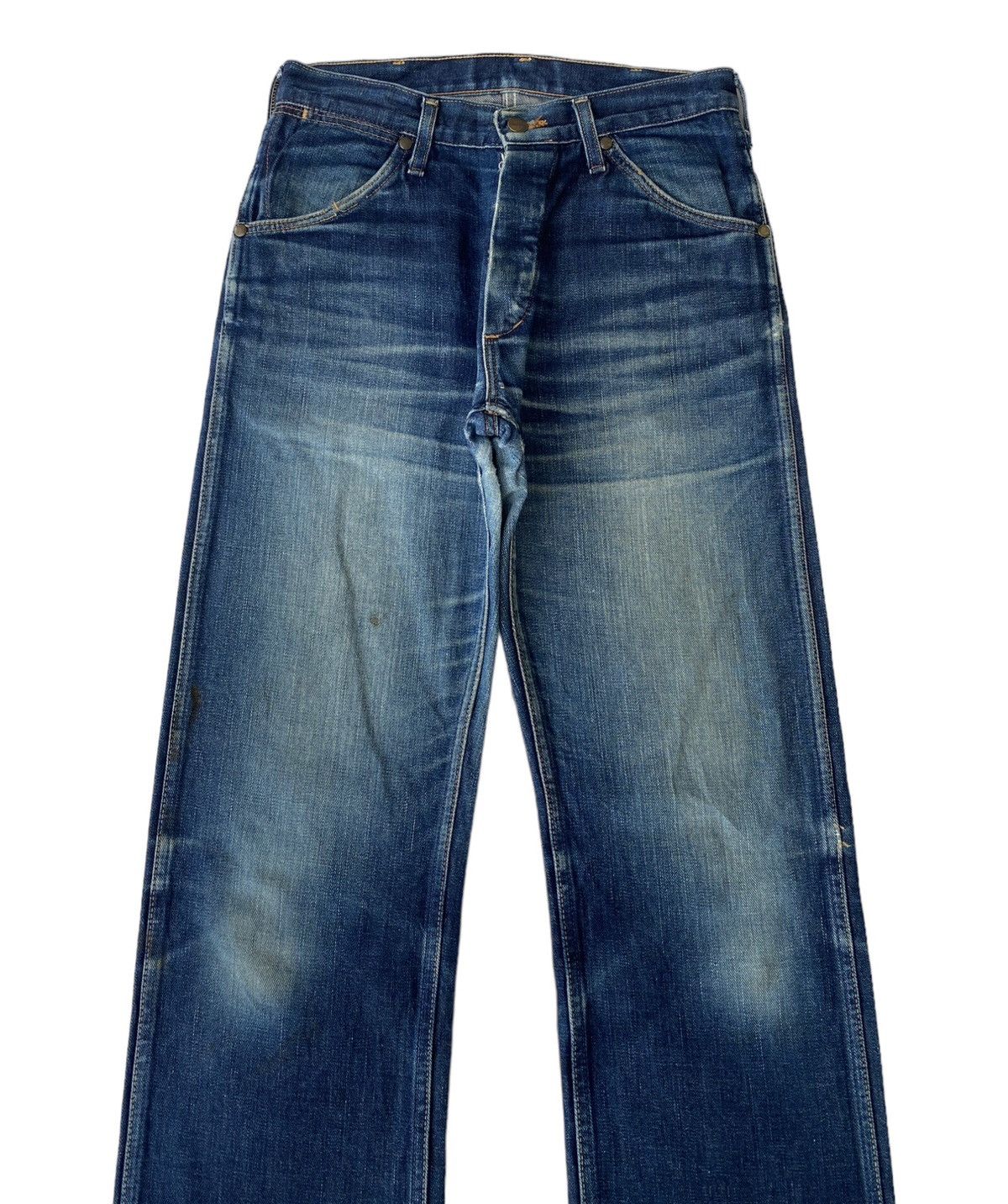 Wrangler WRANGLER BLUE BELL BOTTOM SANFORIZED DISTRESSED DENIM JEANS Size US 29 - 4 Thumbnail