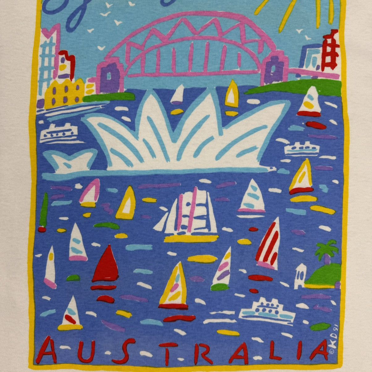 Vintage Vintage Art by Ken Done Sydney Graphic T-shirt Size US S / EU 44-46 / 1 - 8 Thumbnail