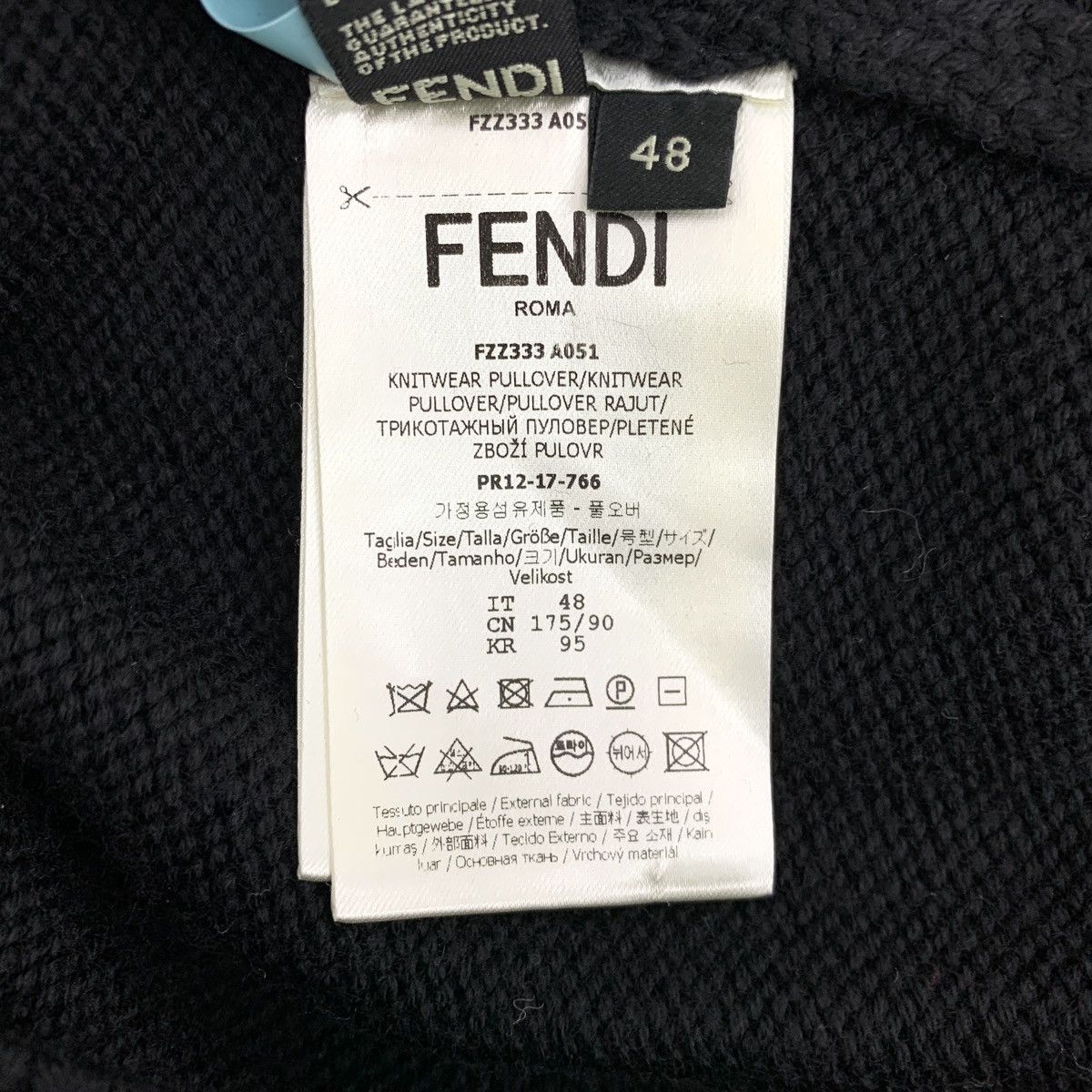Fendi Fendi Little Eyes Intarsia Long Sleeve Knit Sweater K26WX Size US M / EU 48-50 / 2 - 6 Thumbnail