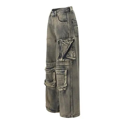 Japanese Brand Streetwear Cargo Multi Pocket Loose Baggy Pants Jeans Size US 32 / EU 48 - 8 Thumbnail