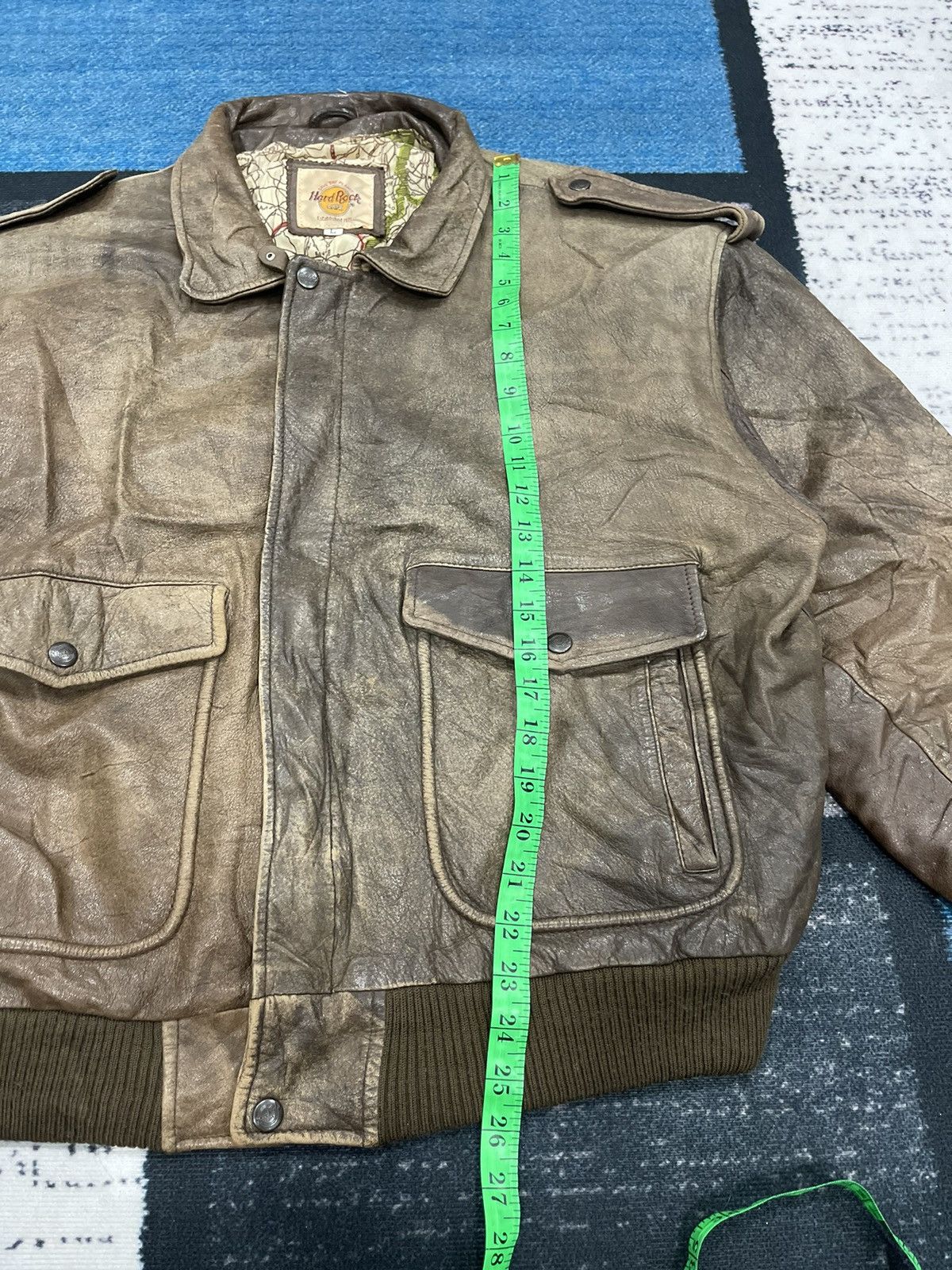 Hard Rock Cafe Vintage Hard Rock Cafe Leather Bomber Jacket Size US L / EU 52-54 / 3 - 23 Thumbnail