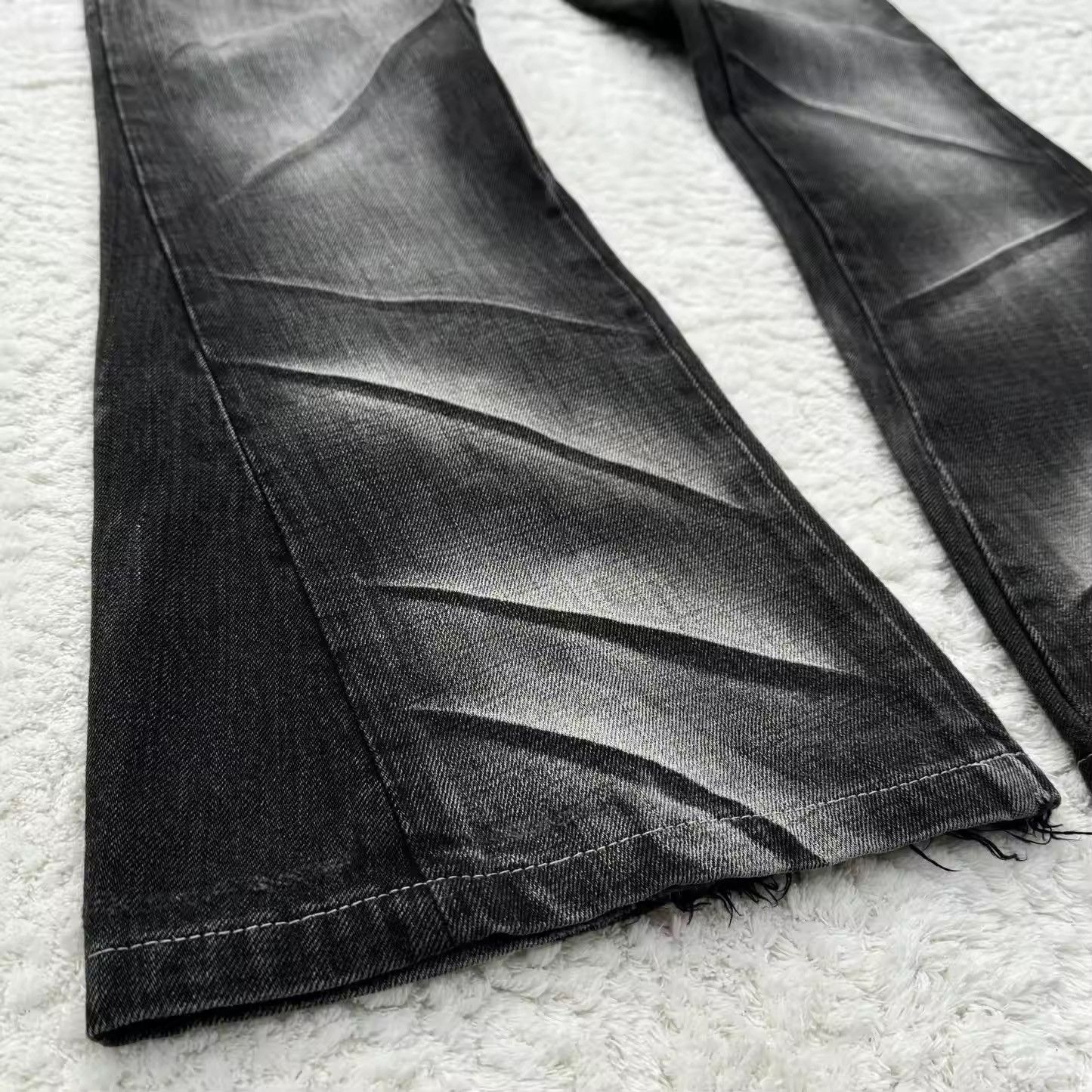 Designer Y2k Flared Lace Up Jean Size US 37 - 6 Thumbnail