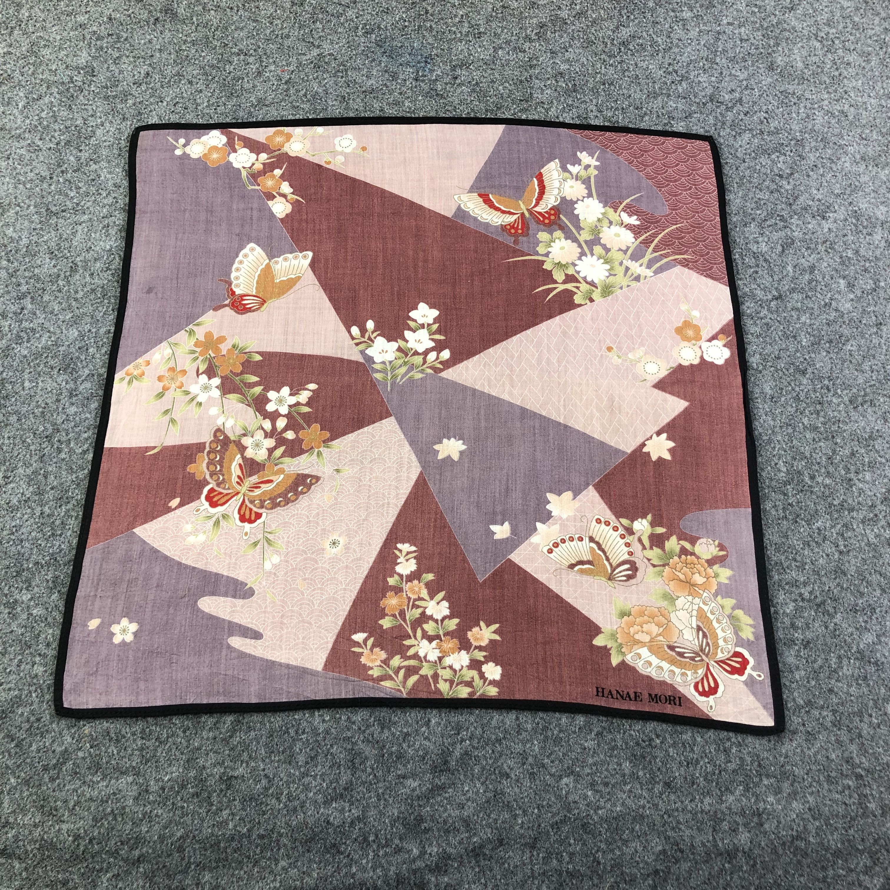 Hanae Mori × Vintage Hanae Mori Handkerchief Neckerchief Bandana H2254 Size ONE SIZE - 1 Thumbnail