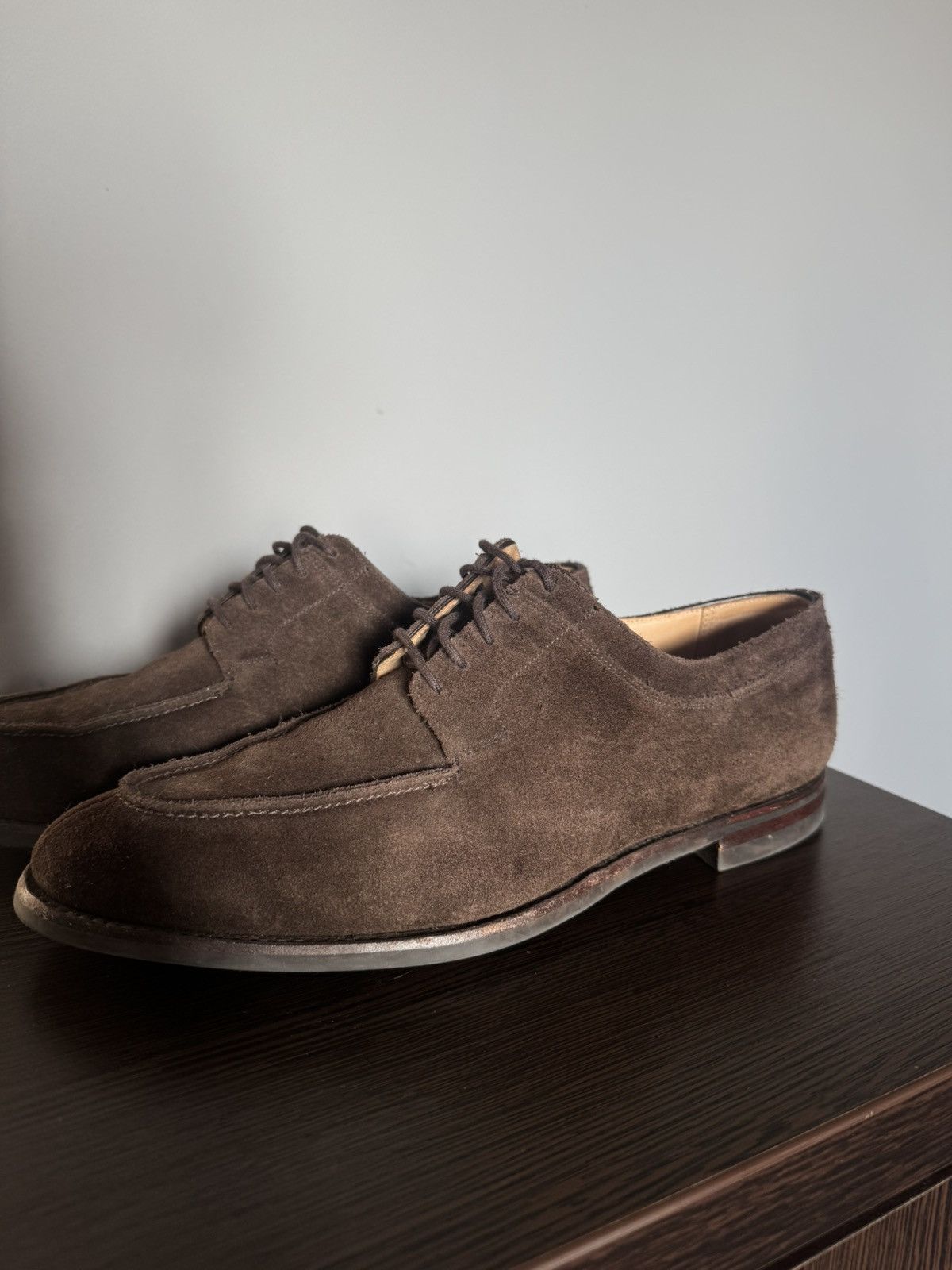 Crockett & Jones RRP€610 Crockett & Jones Hardwick Dark Brown Suede Shoes Size US 9.5 / EU 42-43 - 3 Thumbnail