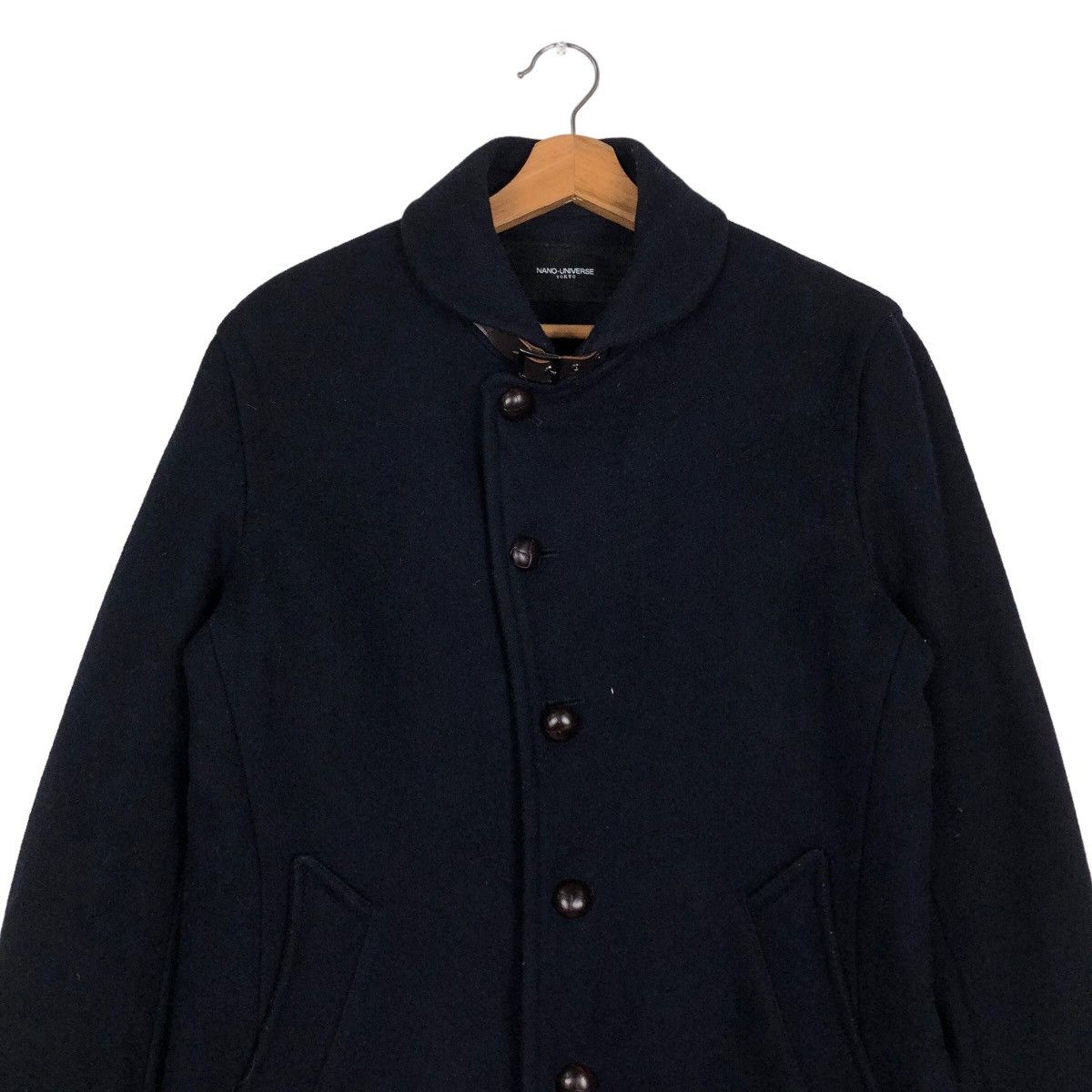 Issey Miyake 🔥Rich Black Vintage Wool Jacket Biker Nano Universe Tokyo Size US M / EU 48-50 / 2 - 3 Thumbnail