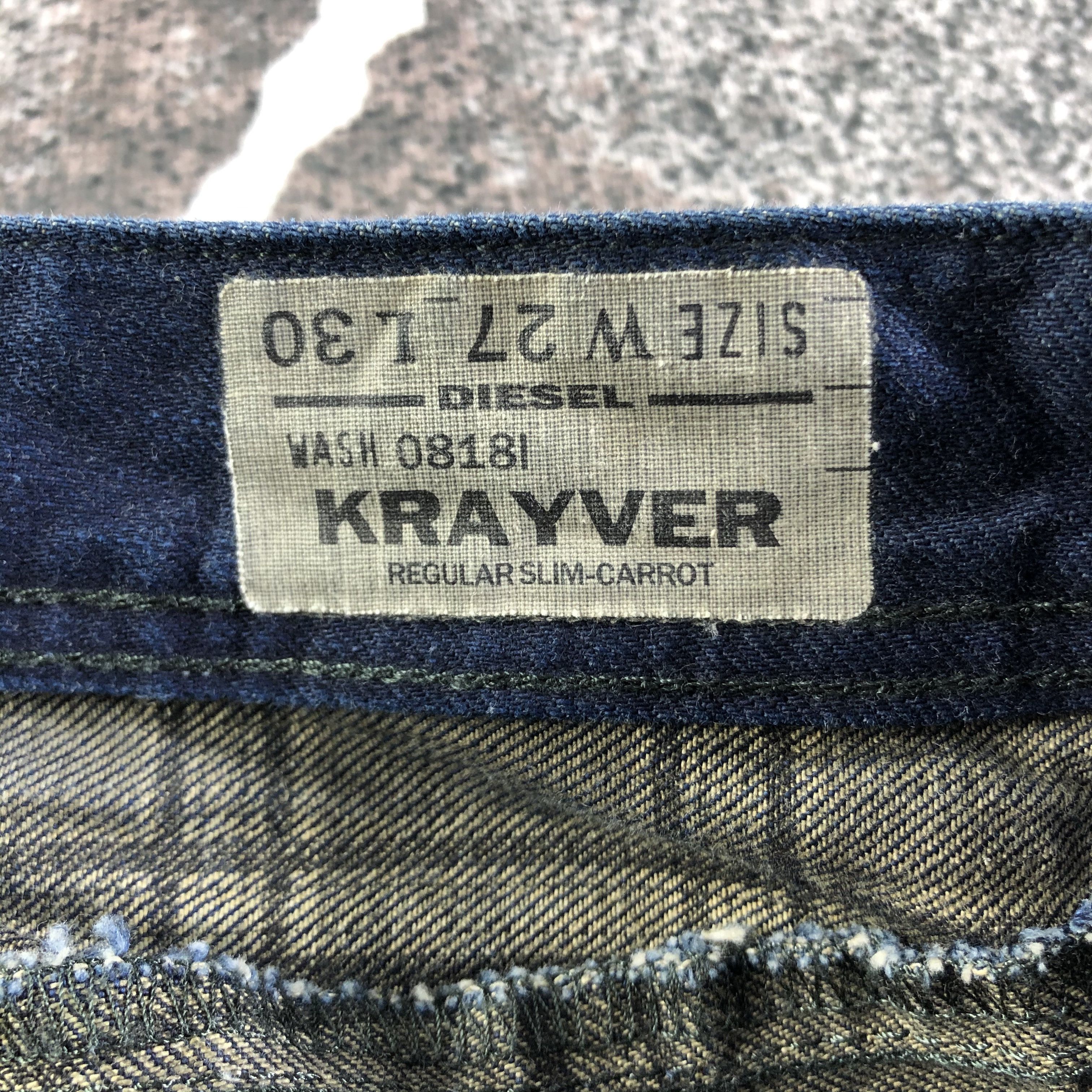 Diesel Diesel Krayver Jeans Destroyed Denim KJ2411 Size US 27 - 11 Thumbnail