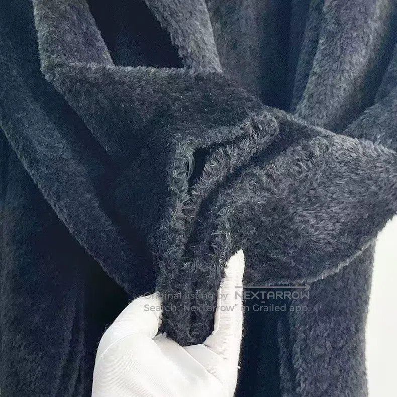 Max Mara Max Mara Black Hooded Fleece Coat Size S / US 4 / IT 40 - 4 Thumbnail