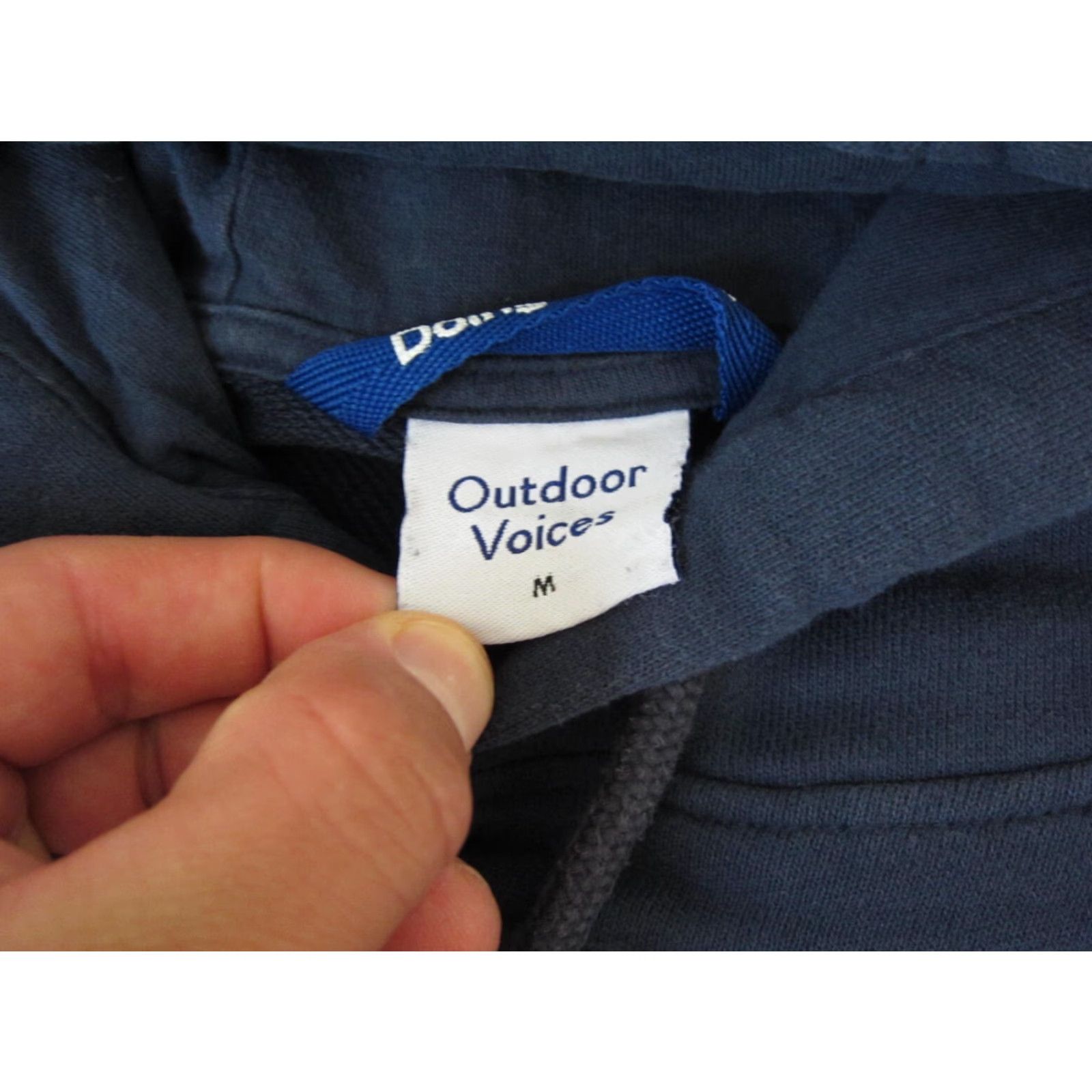 Outdoor Voices Outdoor Voices Hoodie Mens Adult Medium Blue Pullover Sweatshirt Athletic 90s Logo Regular Gy m & Training Size US M / EU 48-50 / 2 - 4 Thumbnail