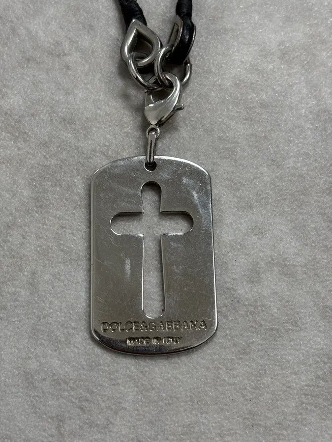 Dolce & Gabbana AW2005 Dolce & Gabbana Cross Dog Tag Necklace Size ONE SIZE - 6 Thumbnail
