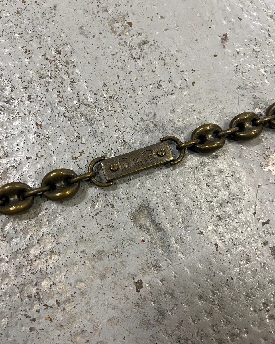 Dolce & Gabbana 2000s Dolce & Gabbana Bronze Coffee Beans Cuban Link Necklace Size ONE SIZE - 5 Thumbnail