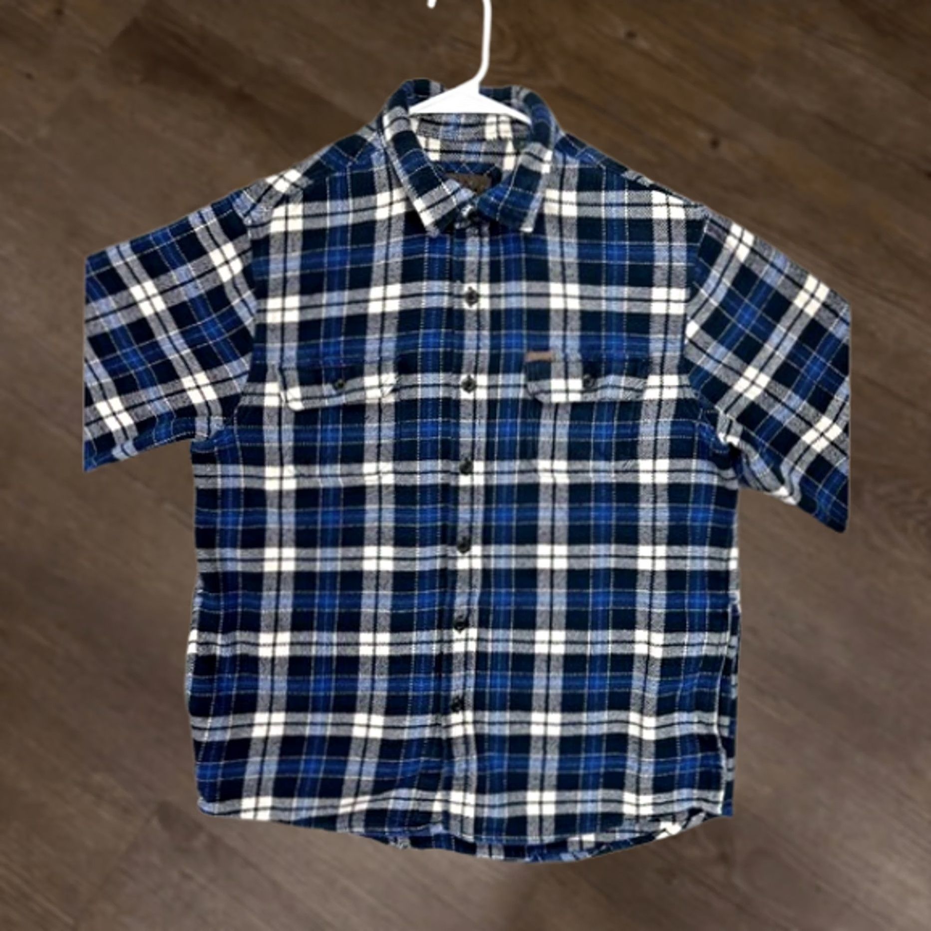 Orvis Orvis Flannel Shirt Mens Medium Blue Plaid Button-Up Shacket Jacket Pockets Size US M / EU 48-50 / 2 - 1 Thumbnail