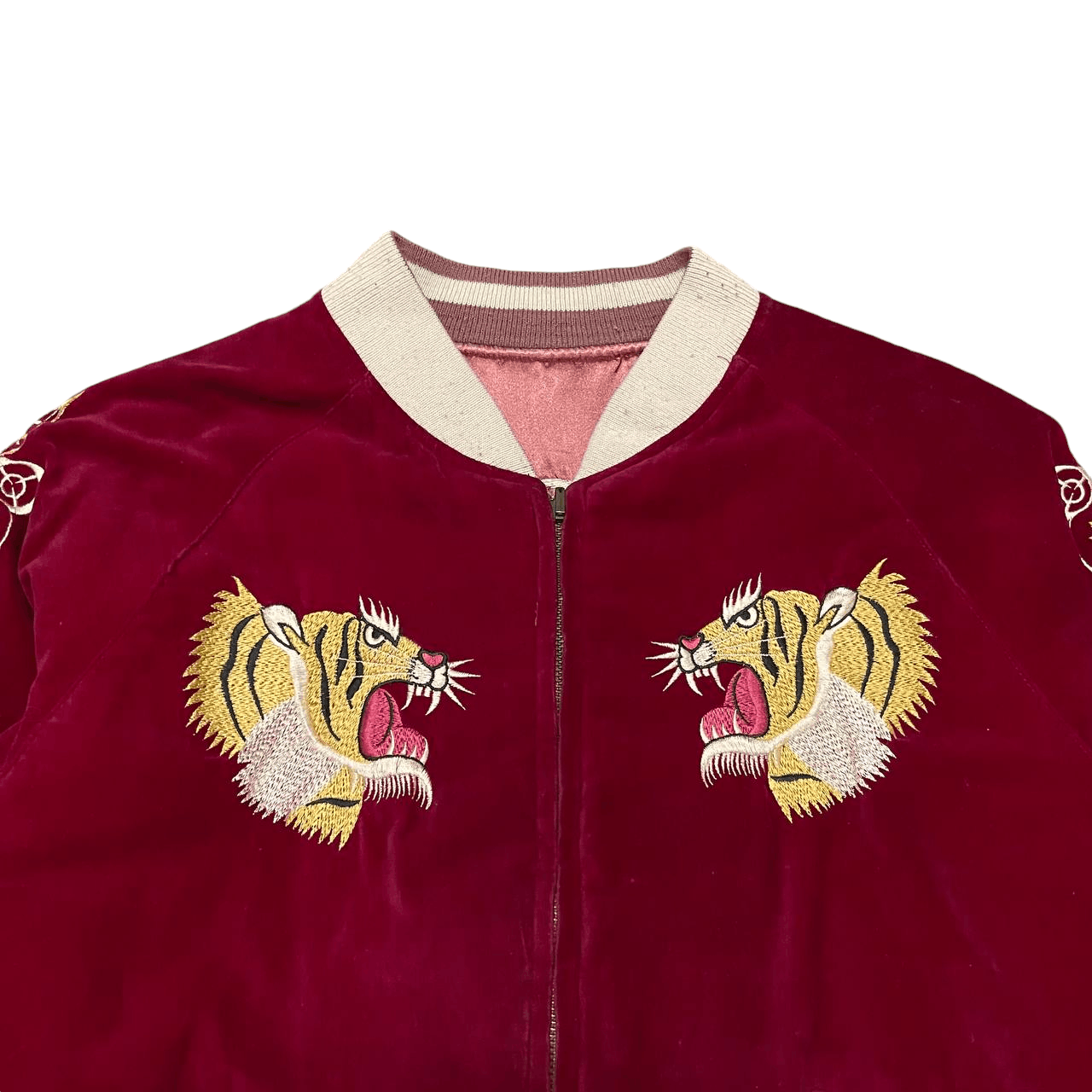Tailor Toyo Vintage 80's Sukajan Tiger Velvet Embroidery Souvenir Jacket Size US M / EU 48-50 / 2 - 4 Thumbnail